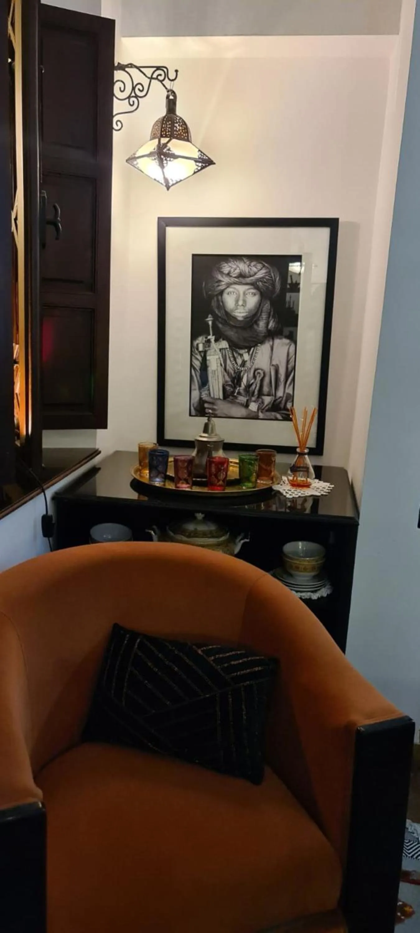 Living room in Riad Aubrac