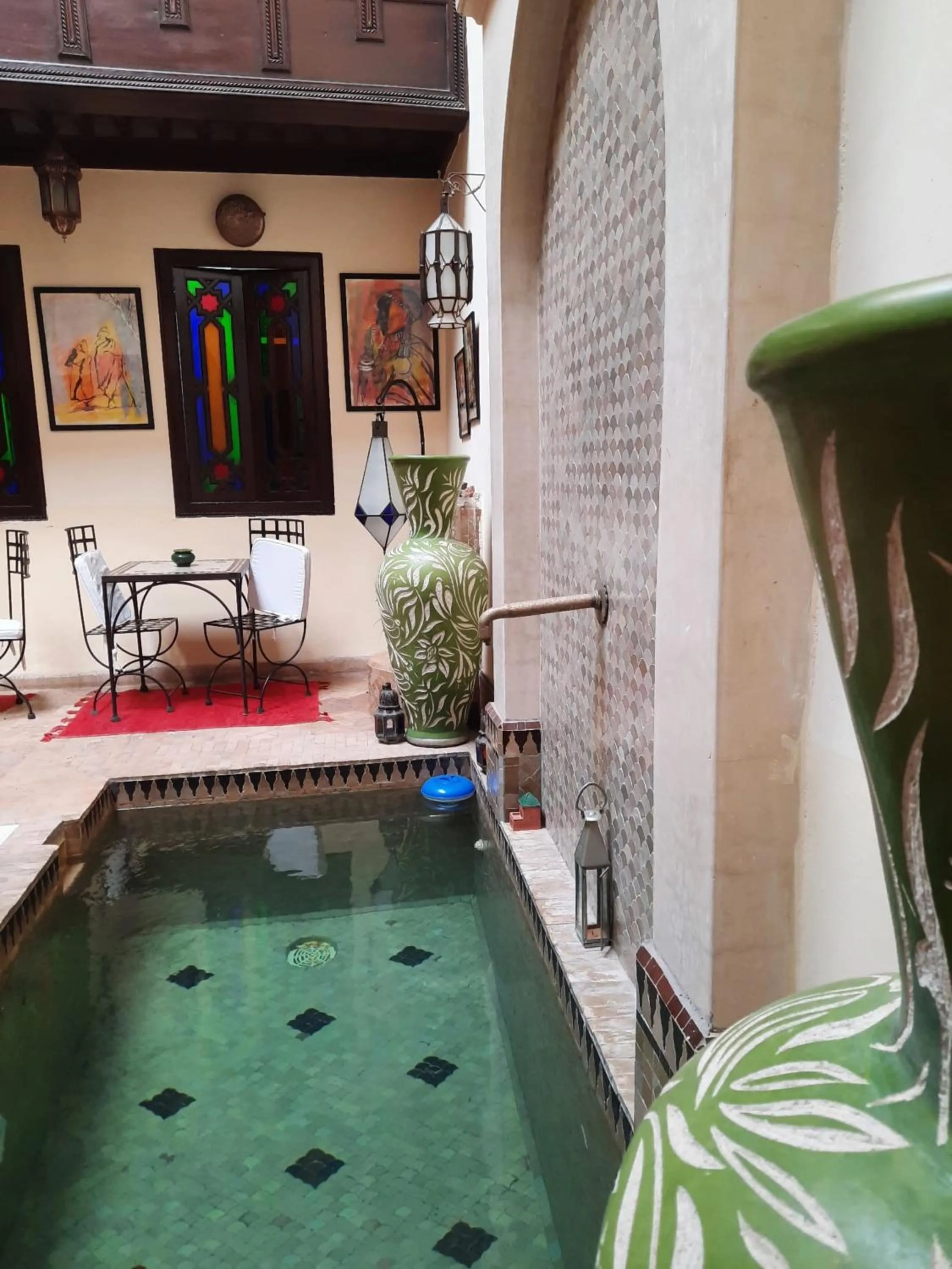 Swimming pool in Riad Aubrac