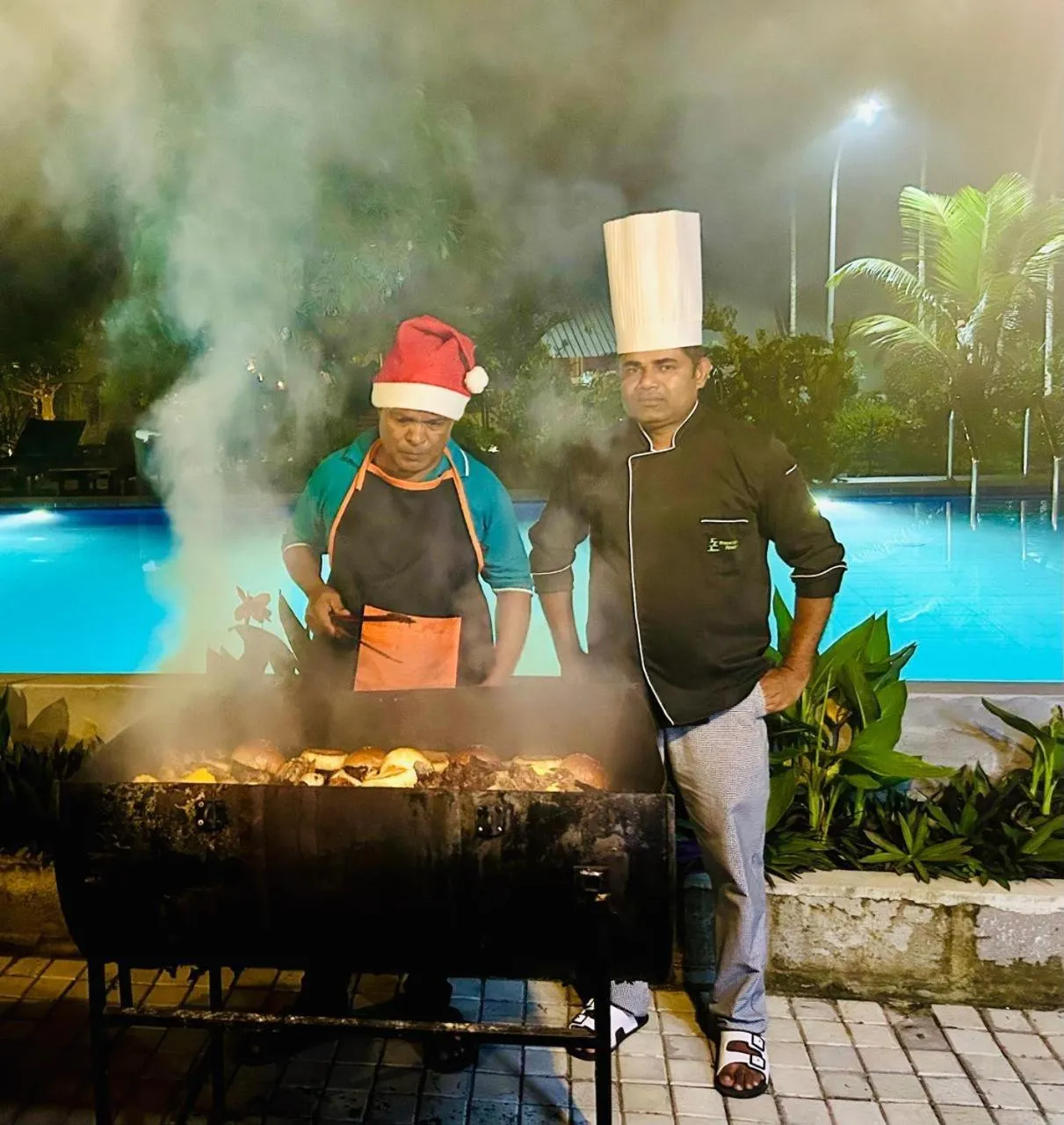 BBQ facilities in Steps Garden Resort