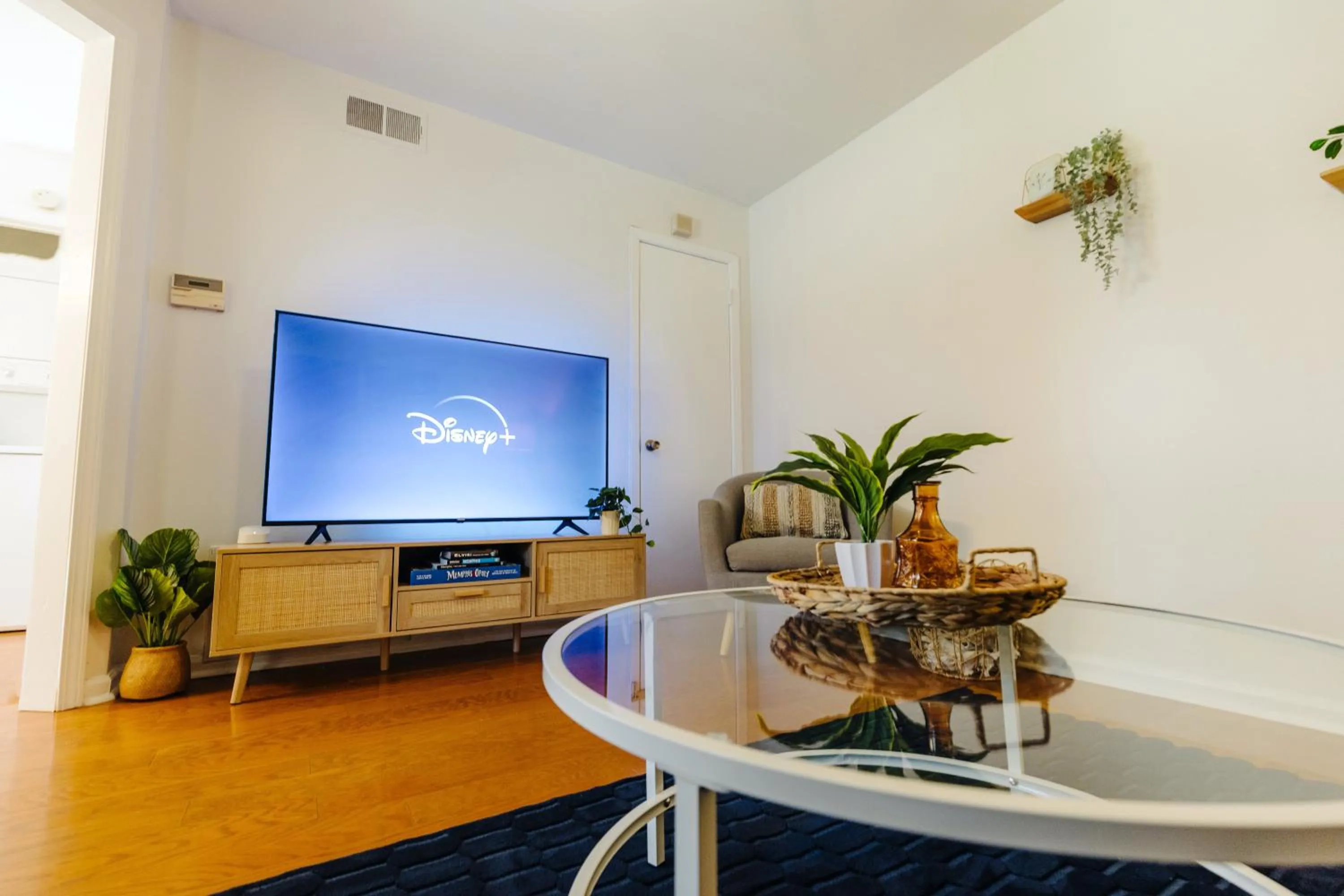 Living room in Centrally Located 2BR Overton Square Unit 2 Fast WiFi Free Parking Yes Pets