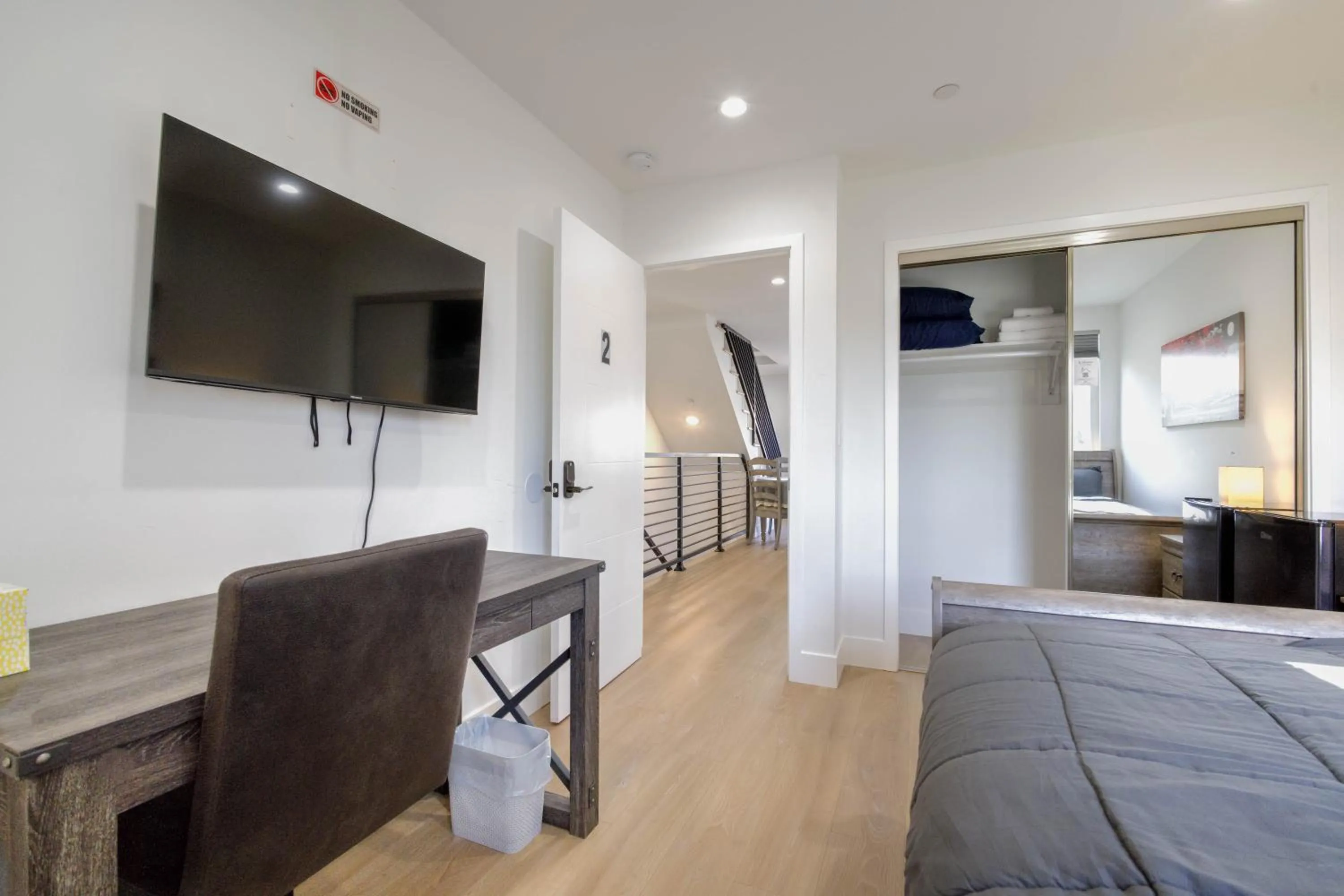 Bed in Modern Apartment in Studio City