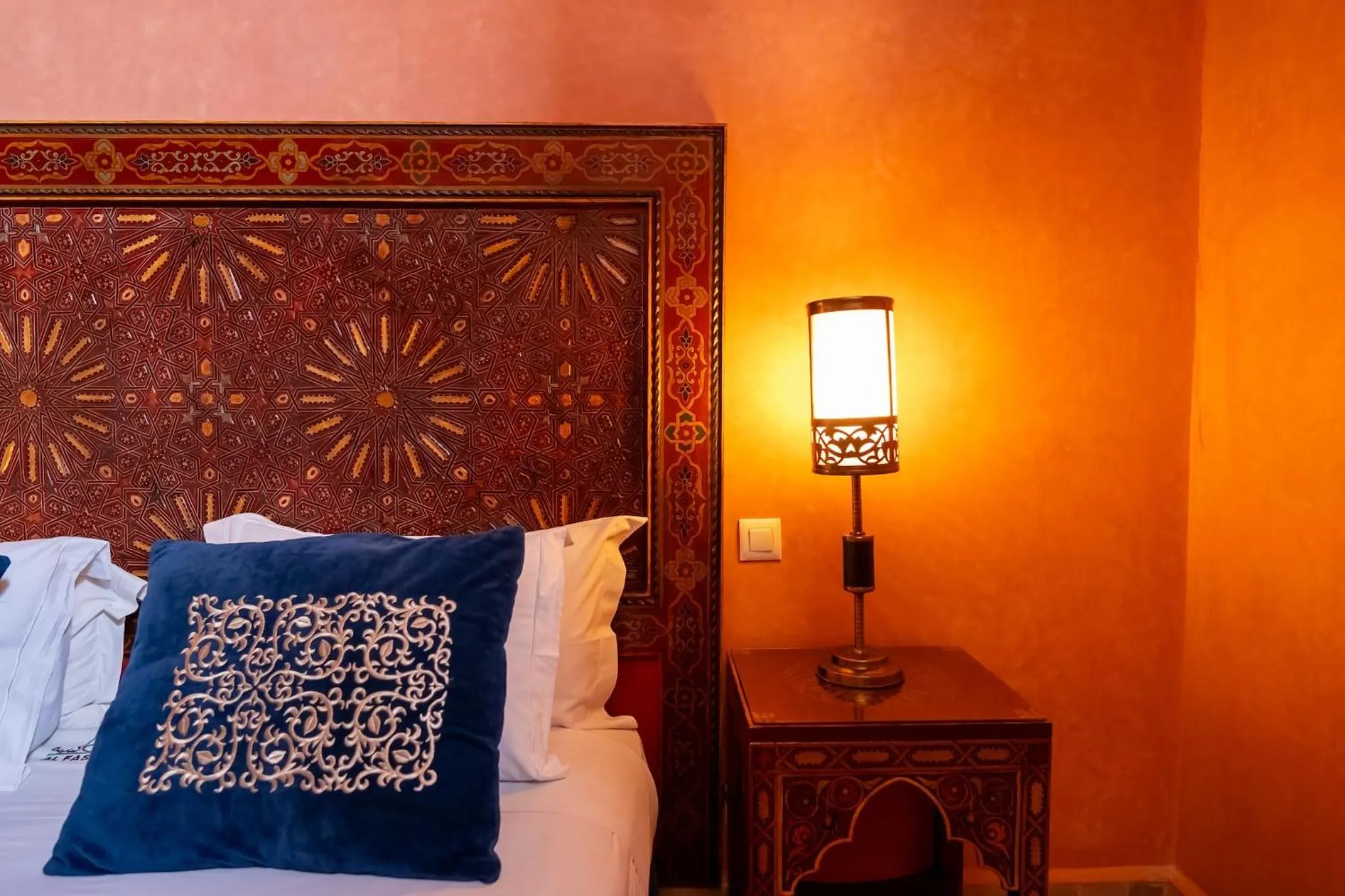 Decorative detail, Bed in Al Fassia Aguedal