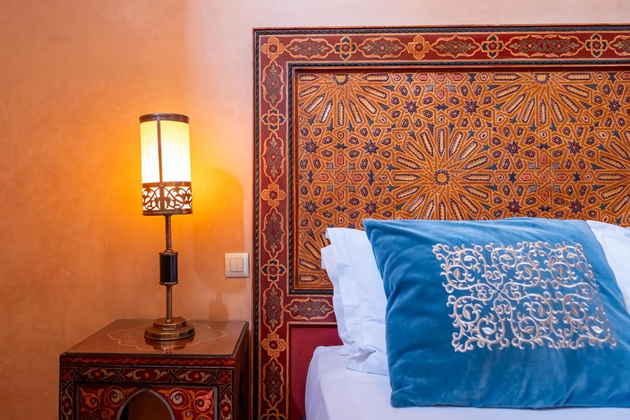 Decorative detail, Bed in Al Fassia Aguedal