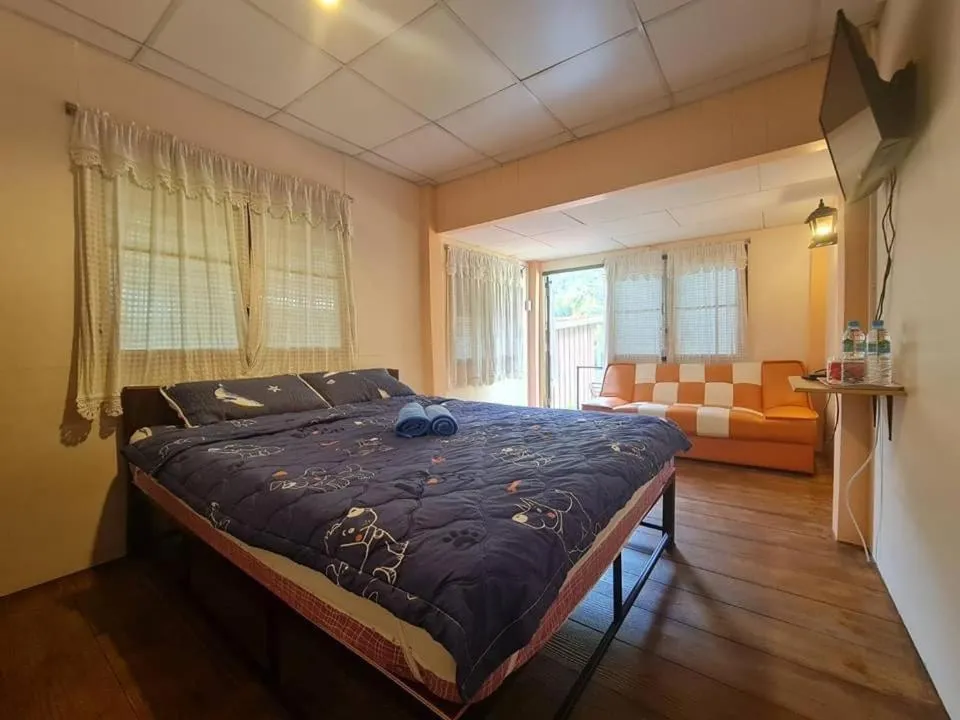 Photo of the whole room, Bed in Lake Hill Resort Kanchanaburi