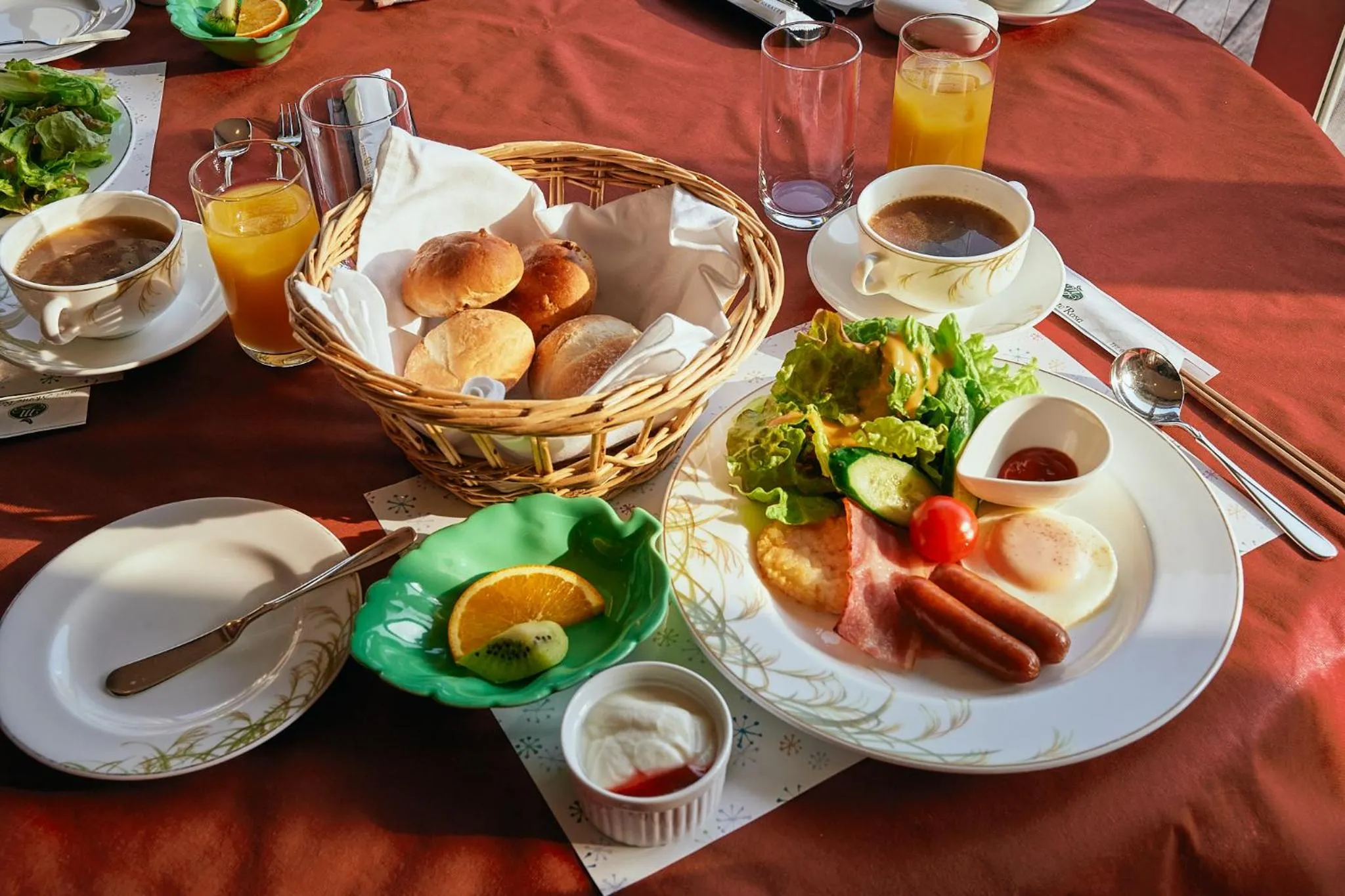 Food and drinks in glampark Monte Rosa Hyogo