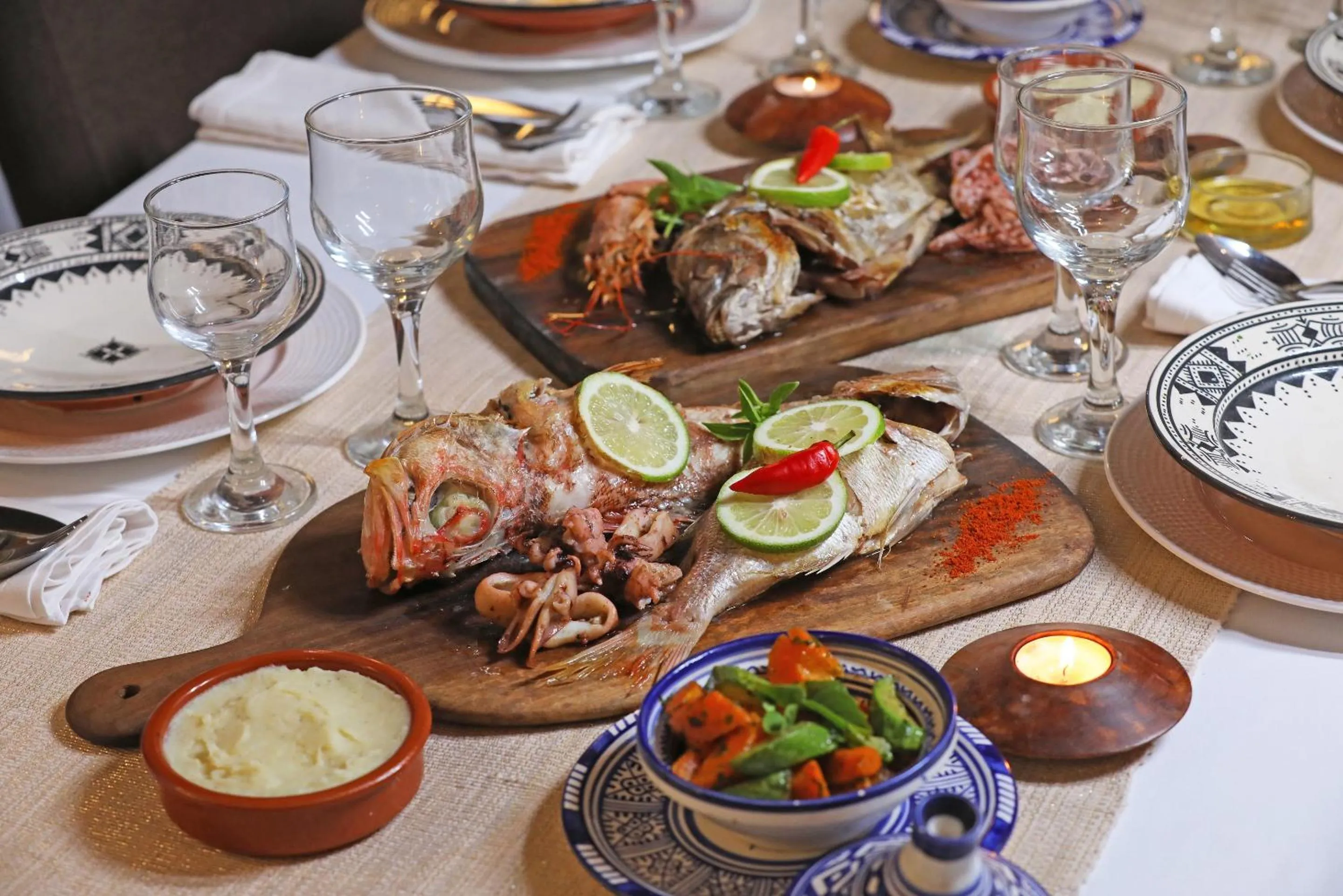 Dining area in Riad Villa Garance