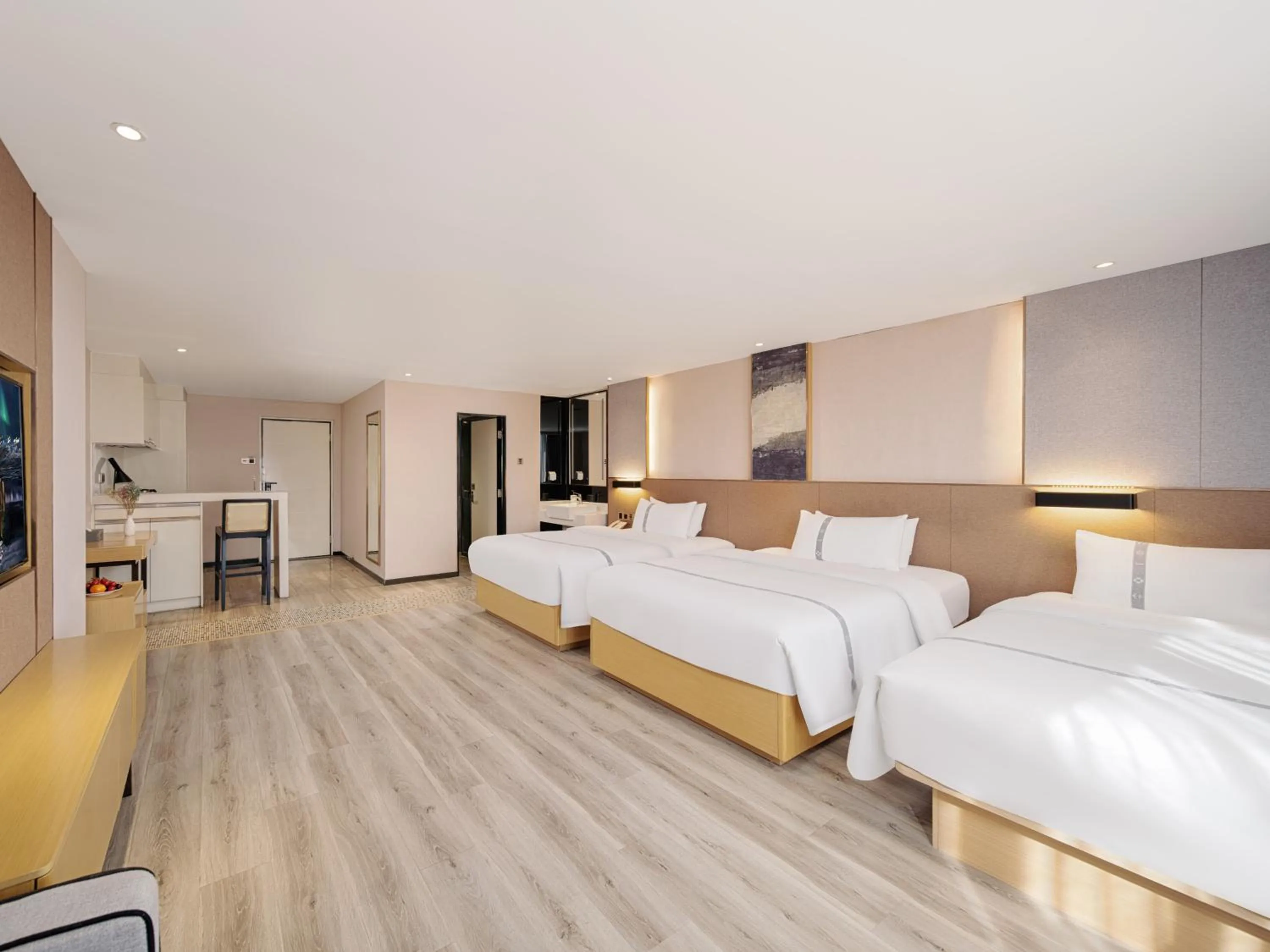 Bed in Yishang Hotel - Guangzhou Railway Station Yuexiu Park Subway Station