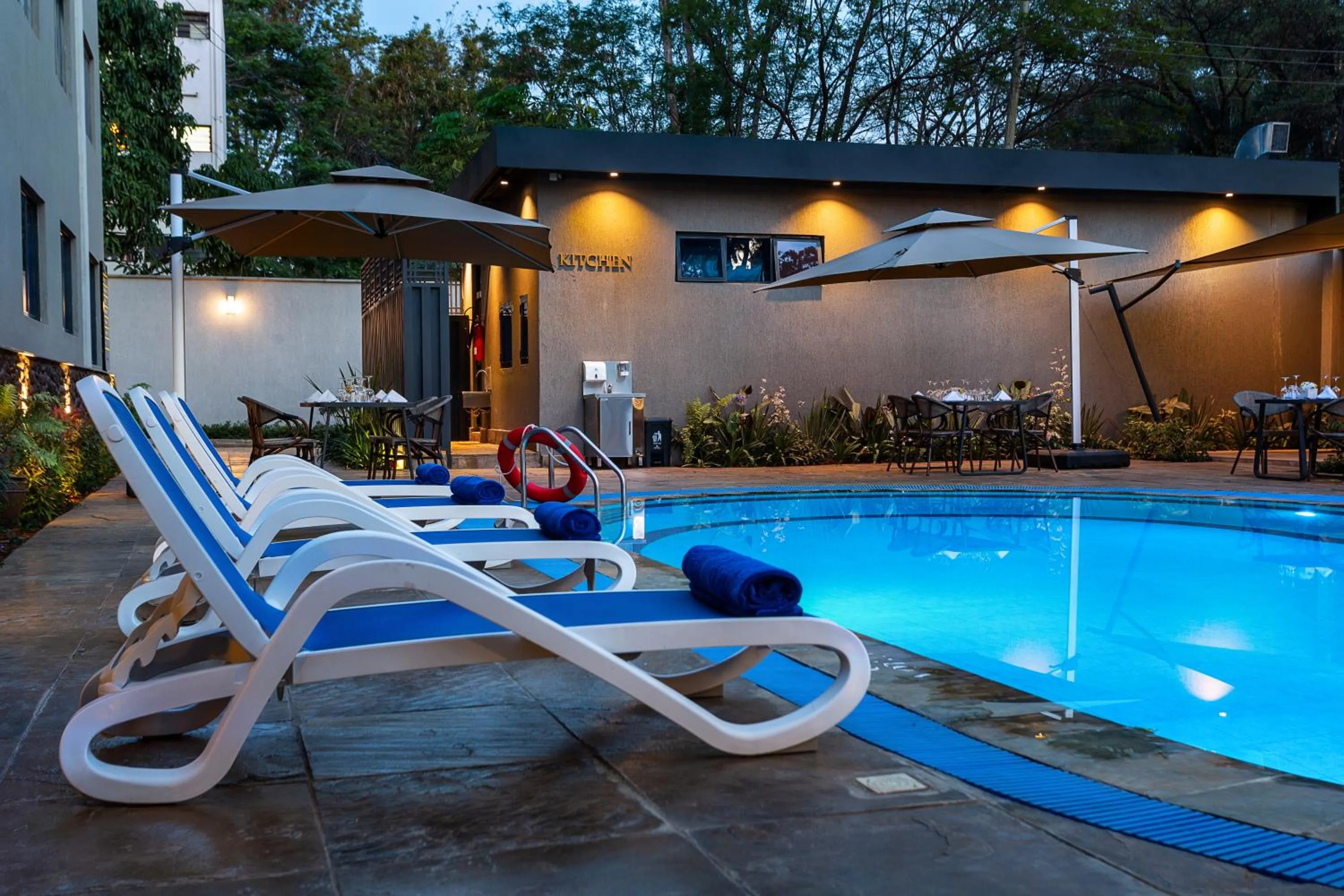 Pool view in Saggys Suites Hotel & Spa