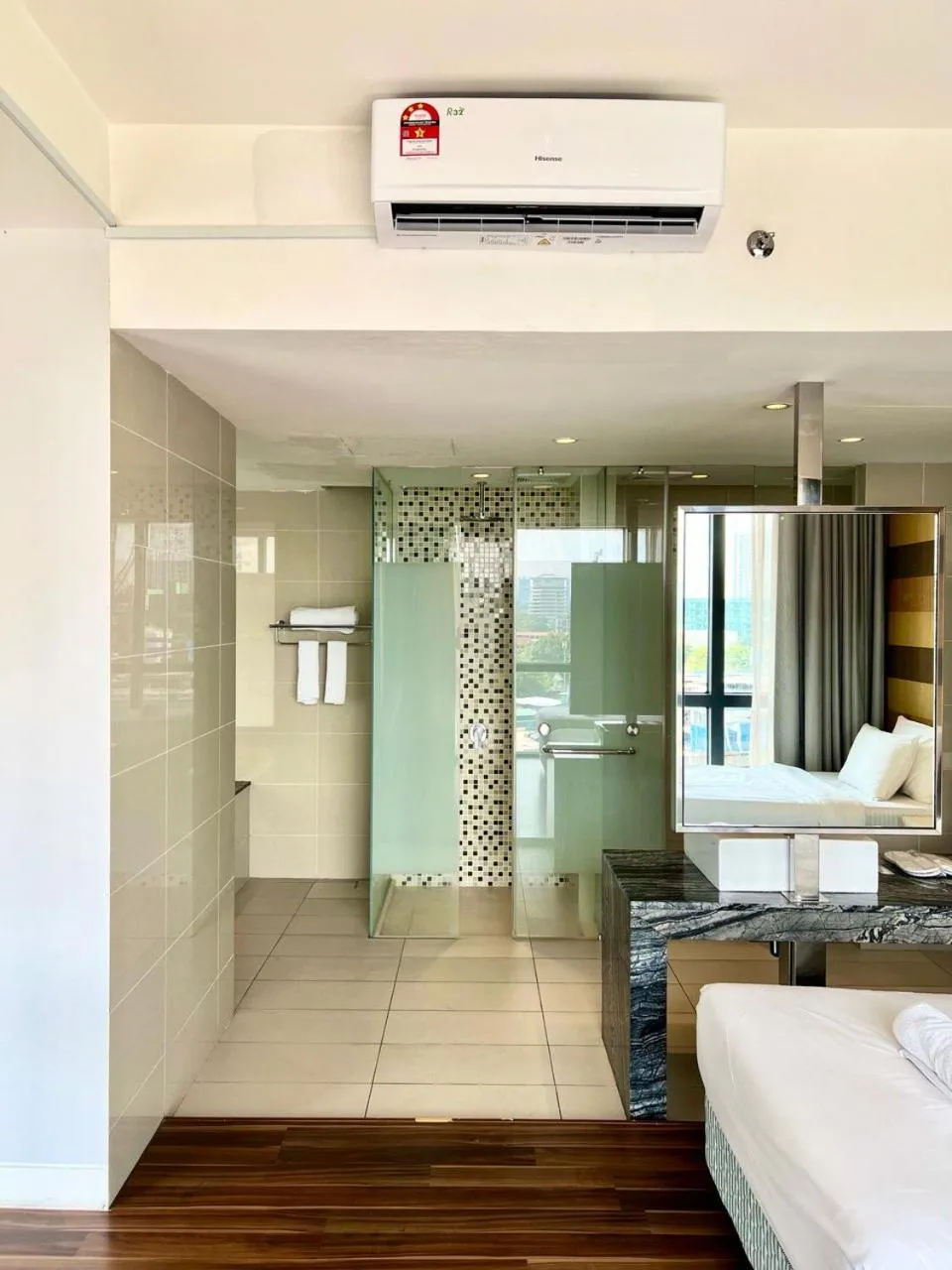 Bathroom, Bed in D'Majestic by Lush Living