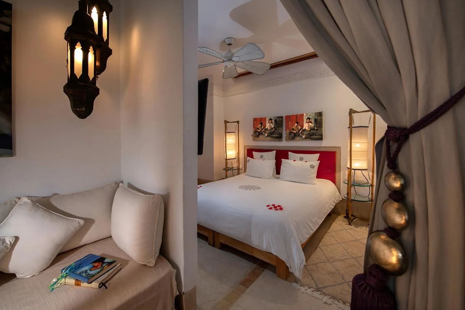 Bed in Riad Dar Justo Hotel Boutique & Spa