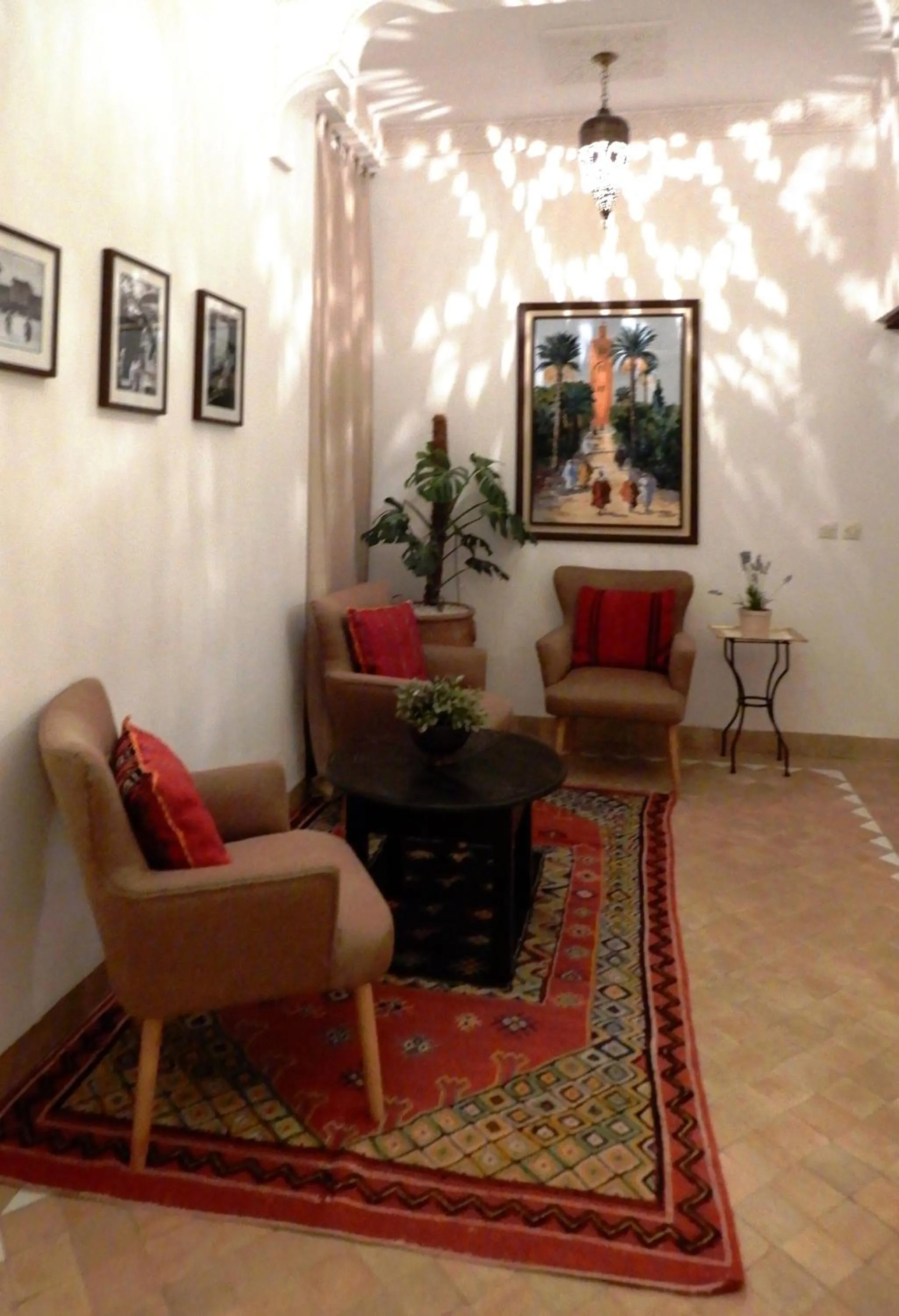 Lobby or reception in Riad Carina