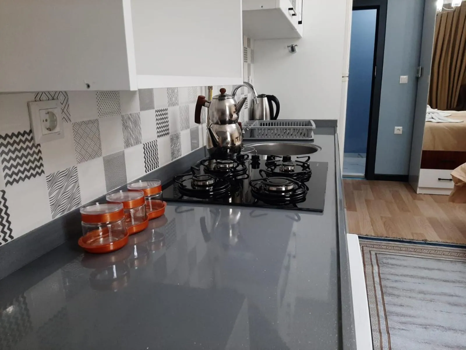 Kitchen or kitchenette in Eyüpsultan ABS Suites