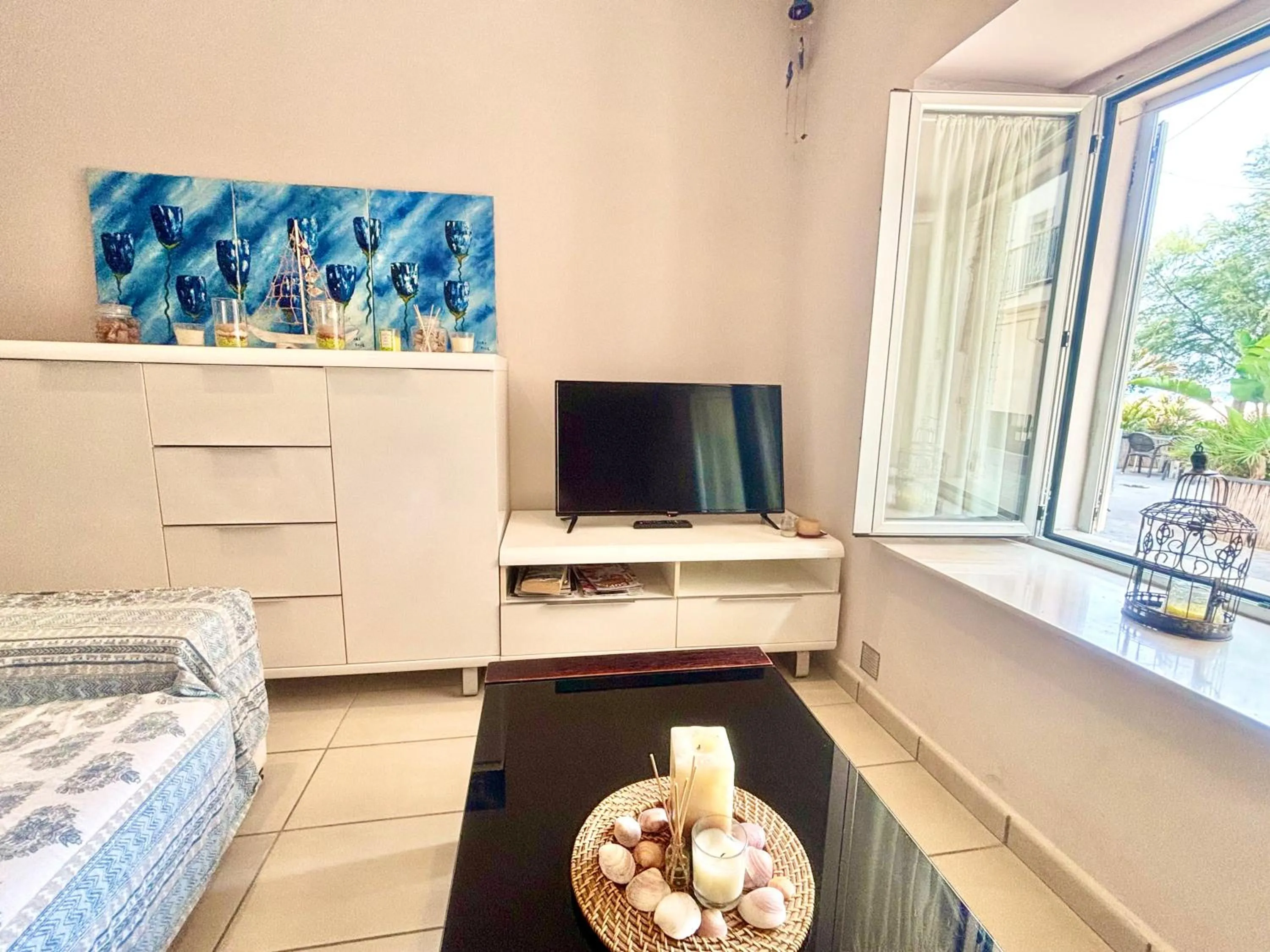 Bed in Increíble casa frente al mar , planta baja