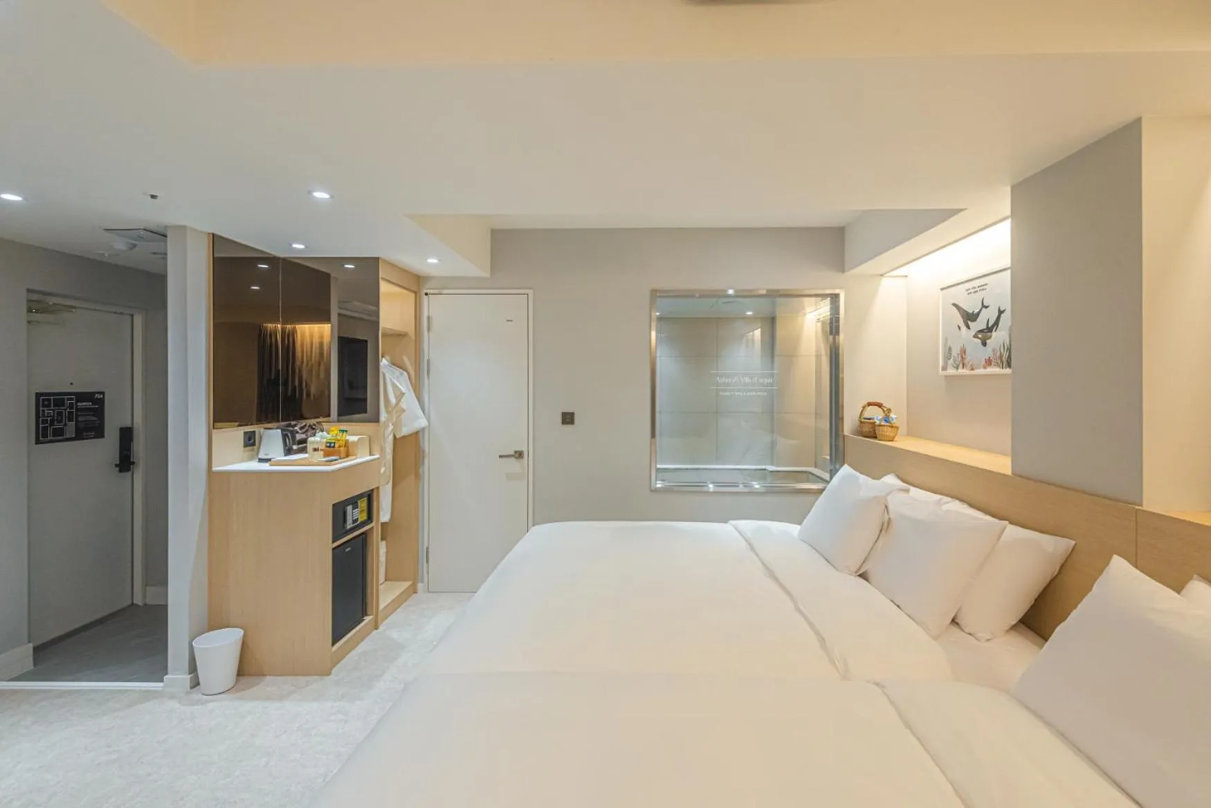 Bed in Asherah Villa d' aqua Hotel