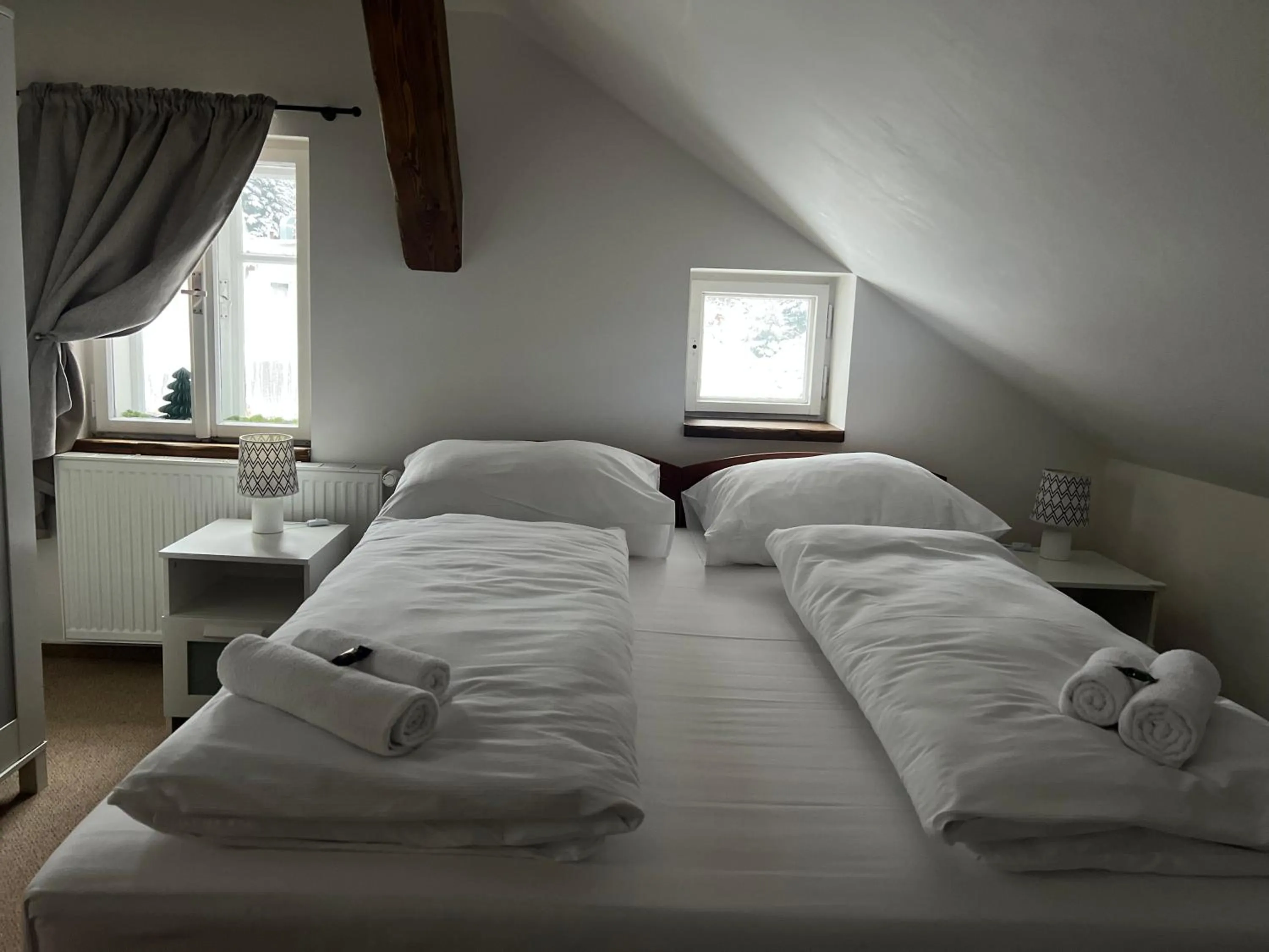 Bed in Hotel Lomnice