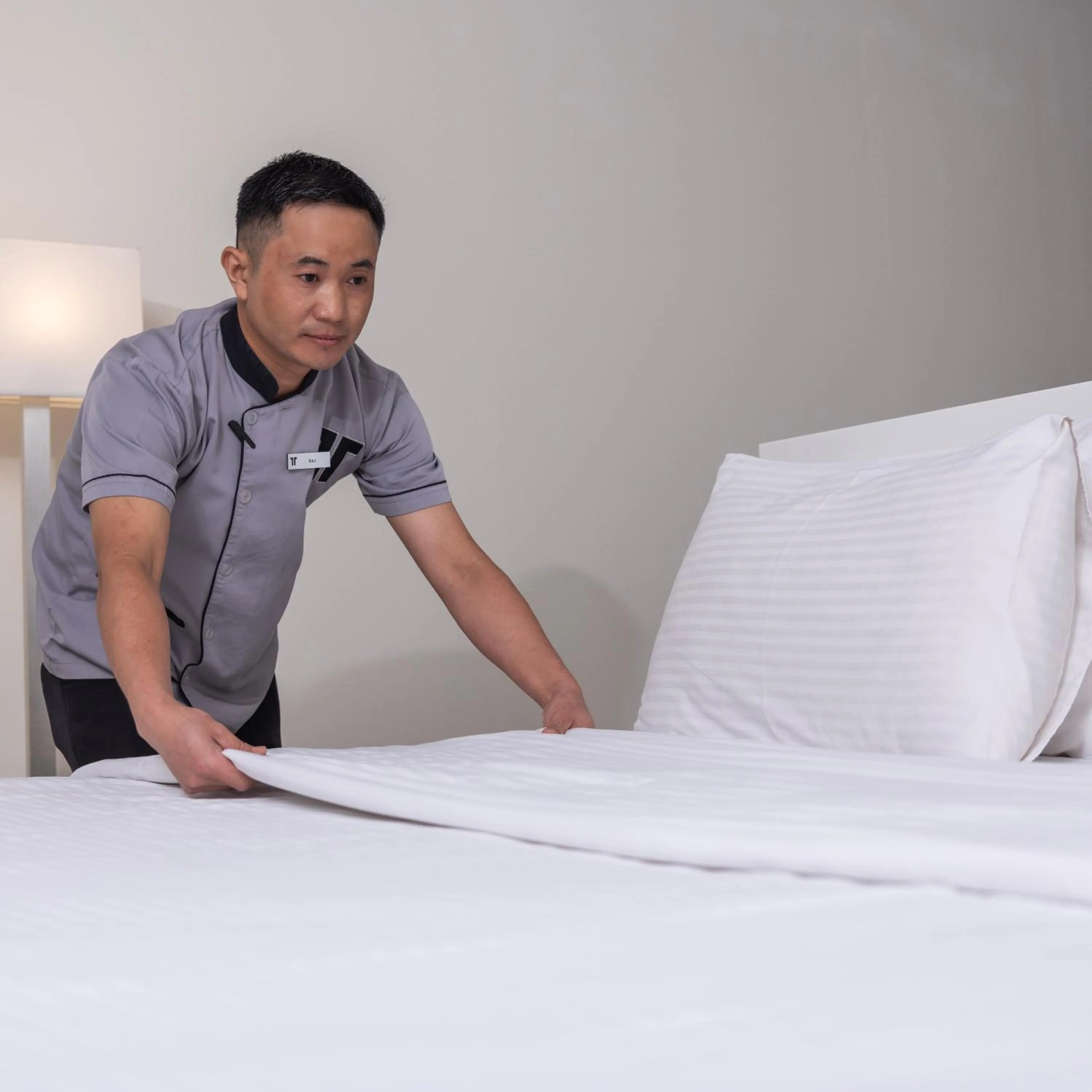 Bed in Riggae Tower Hotel