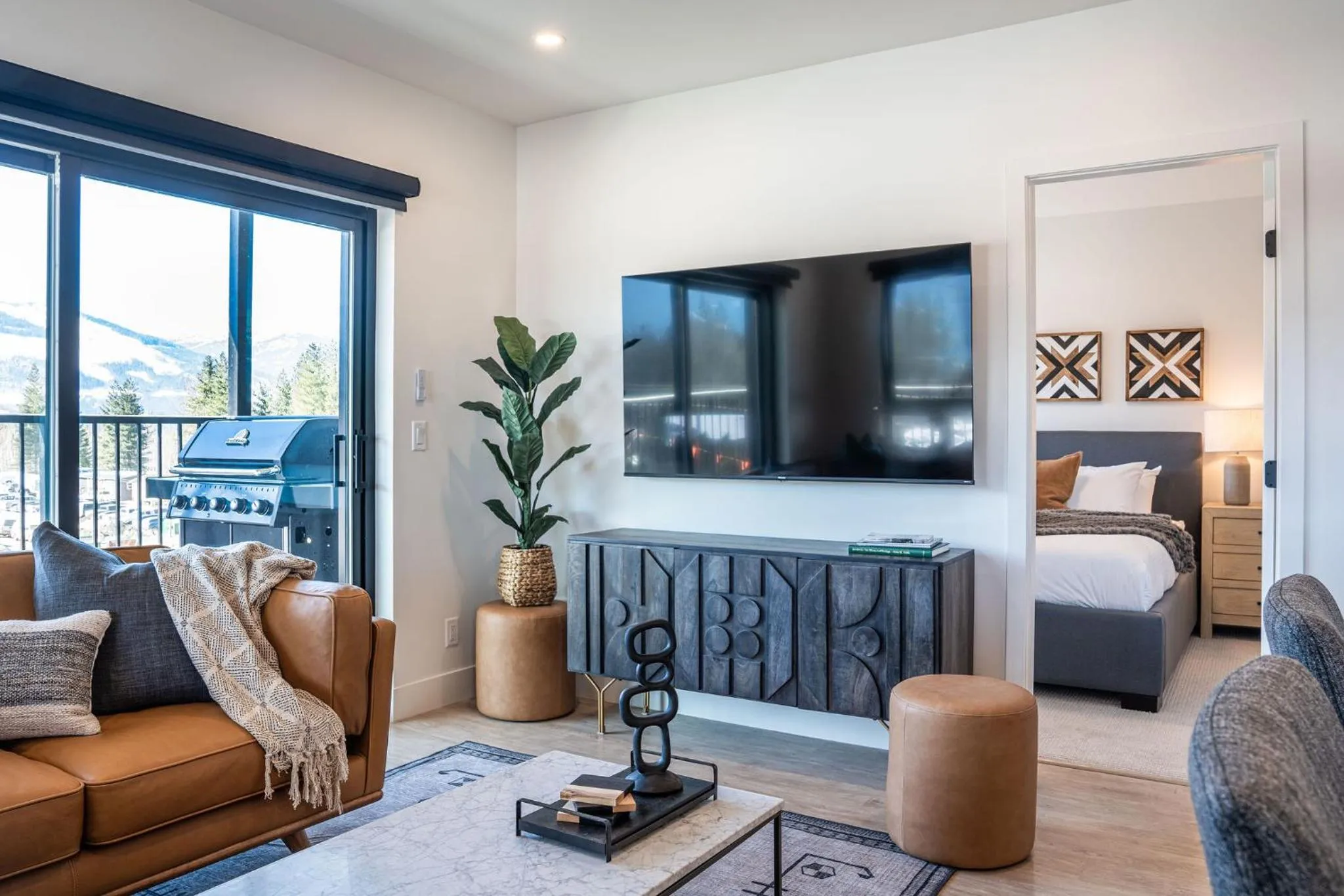 Bed in The Big Deck by Revelstoke Vacations