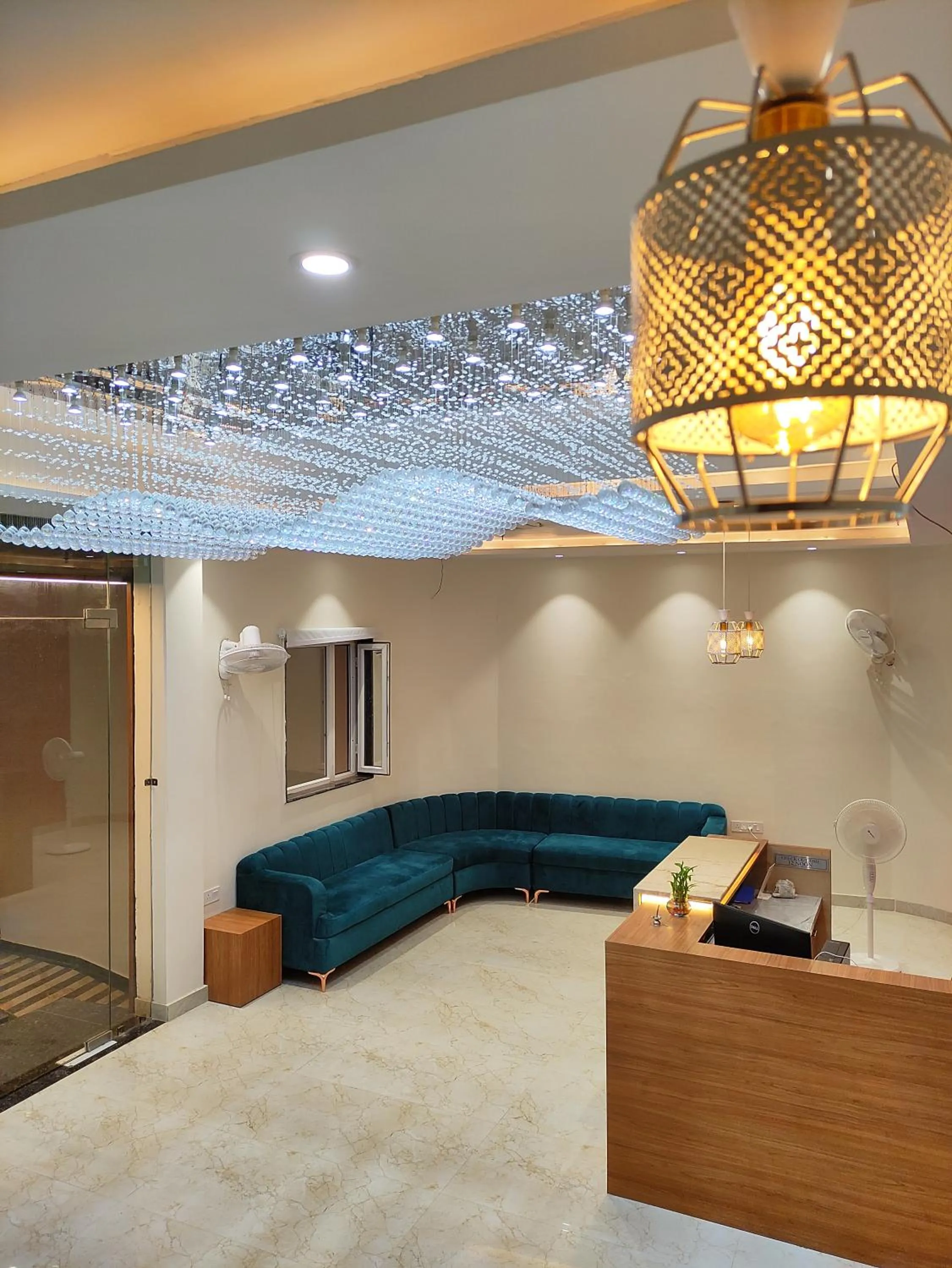 Seating area in Hotel Satsang Grand