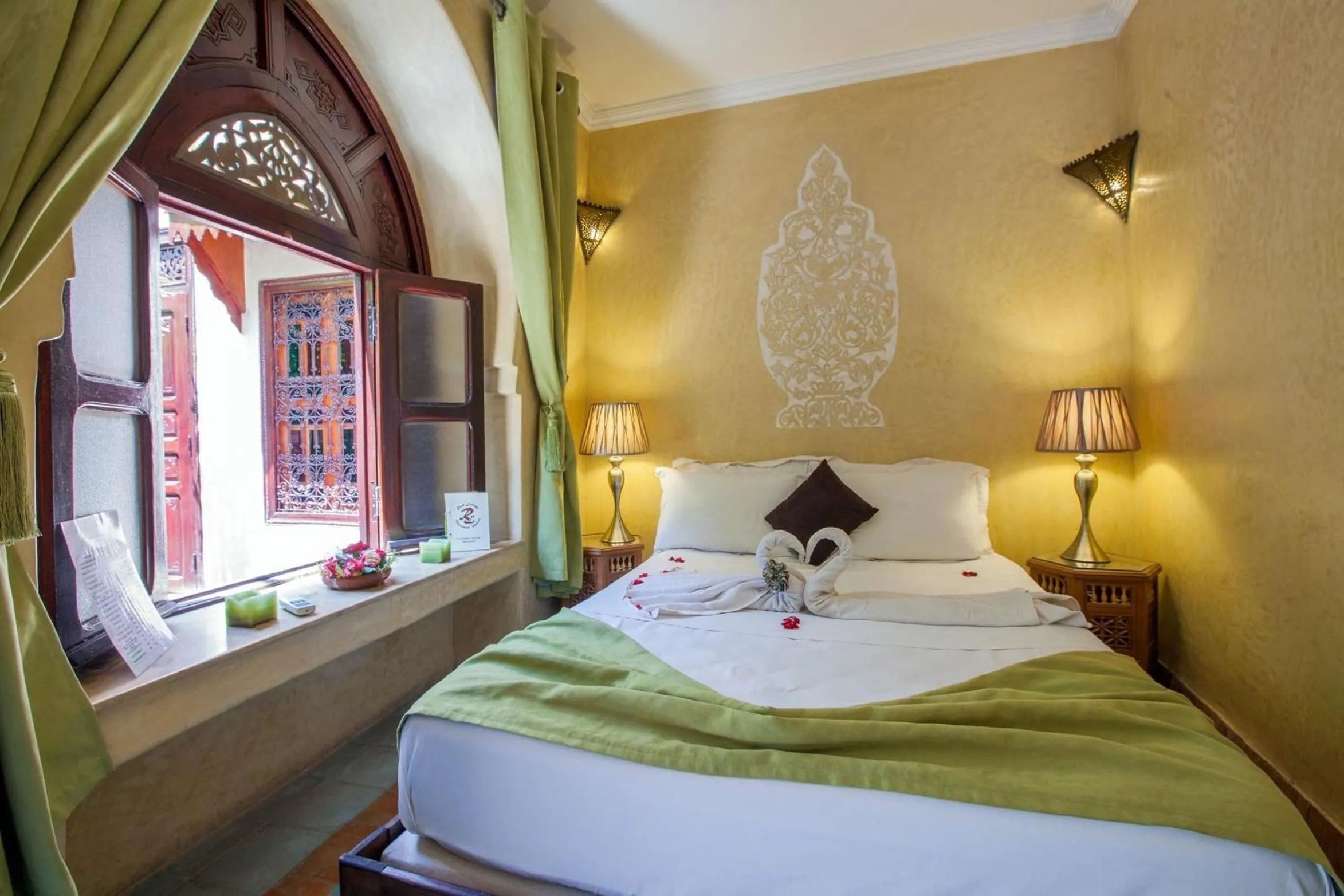 Bed in Riad Louaya