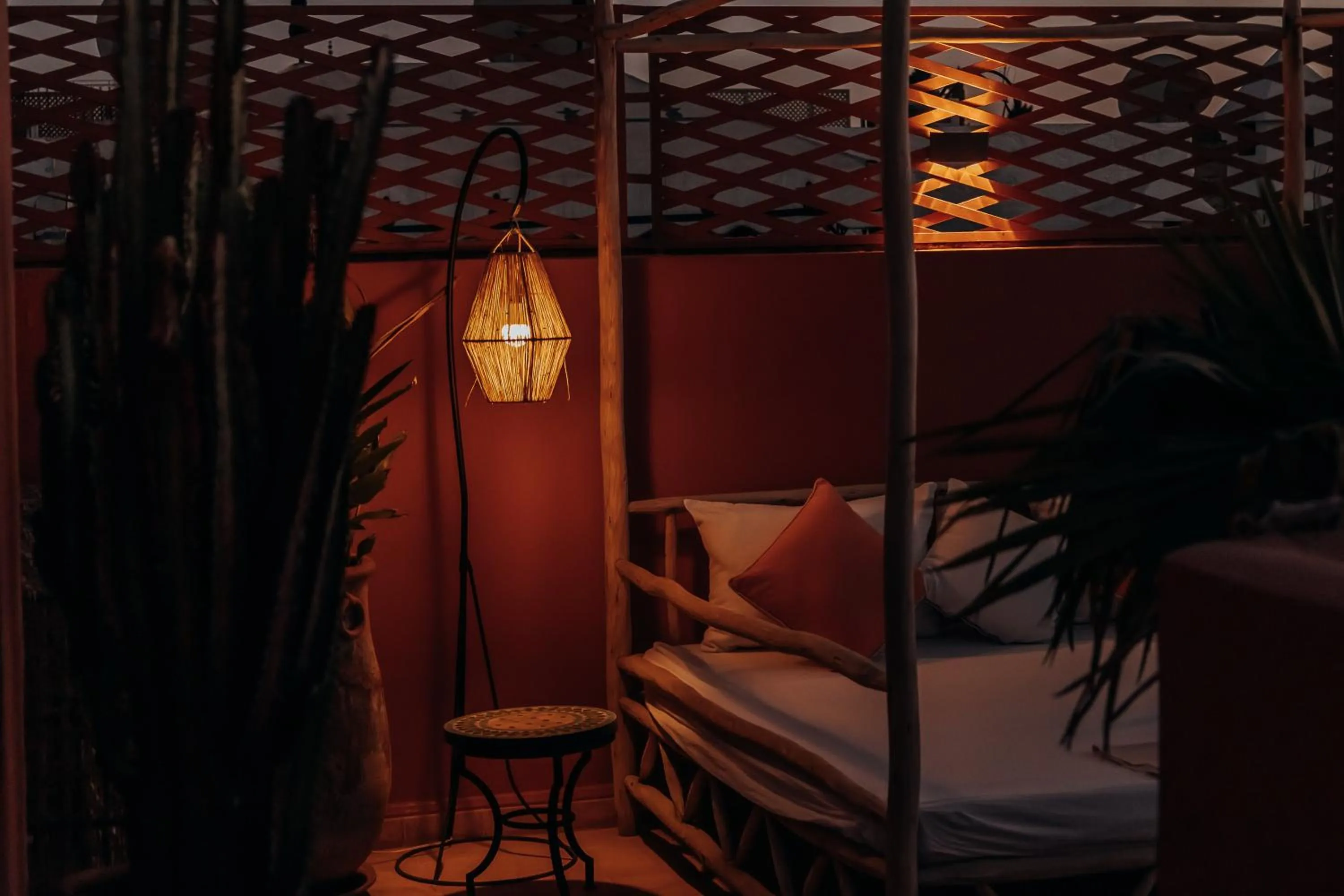 Patio, Bed in Riad Bamaga