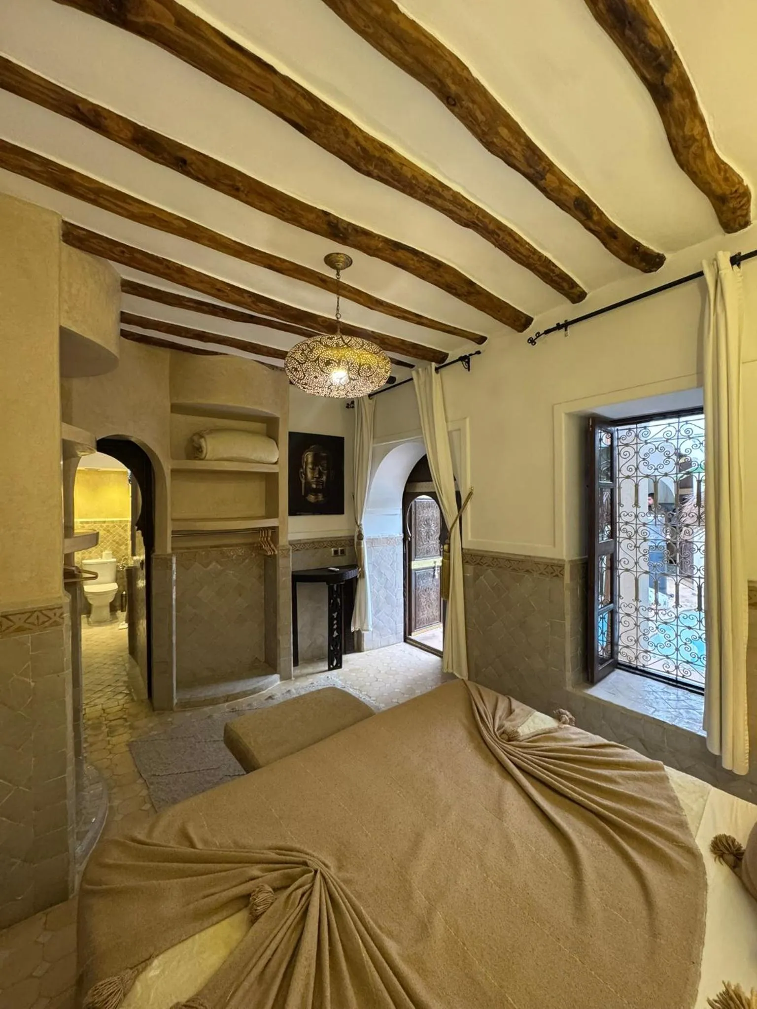 Decorative detail, Bed in Riad Des Arts