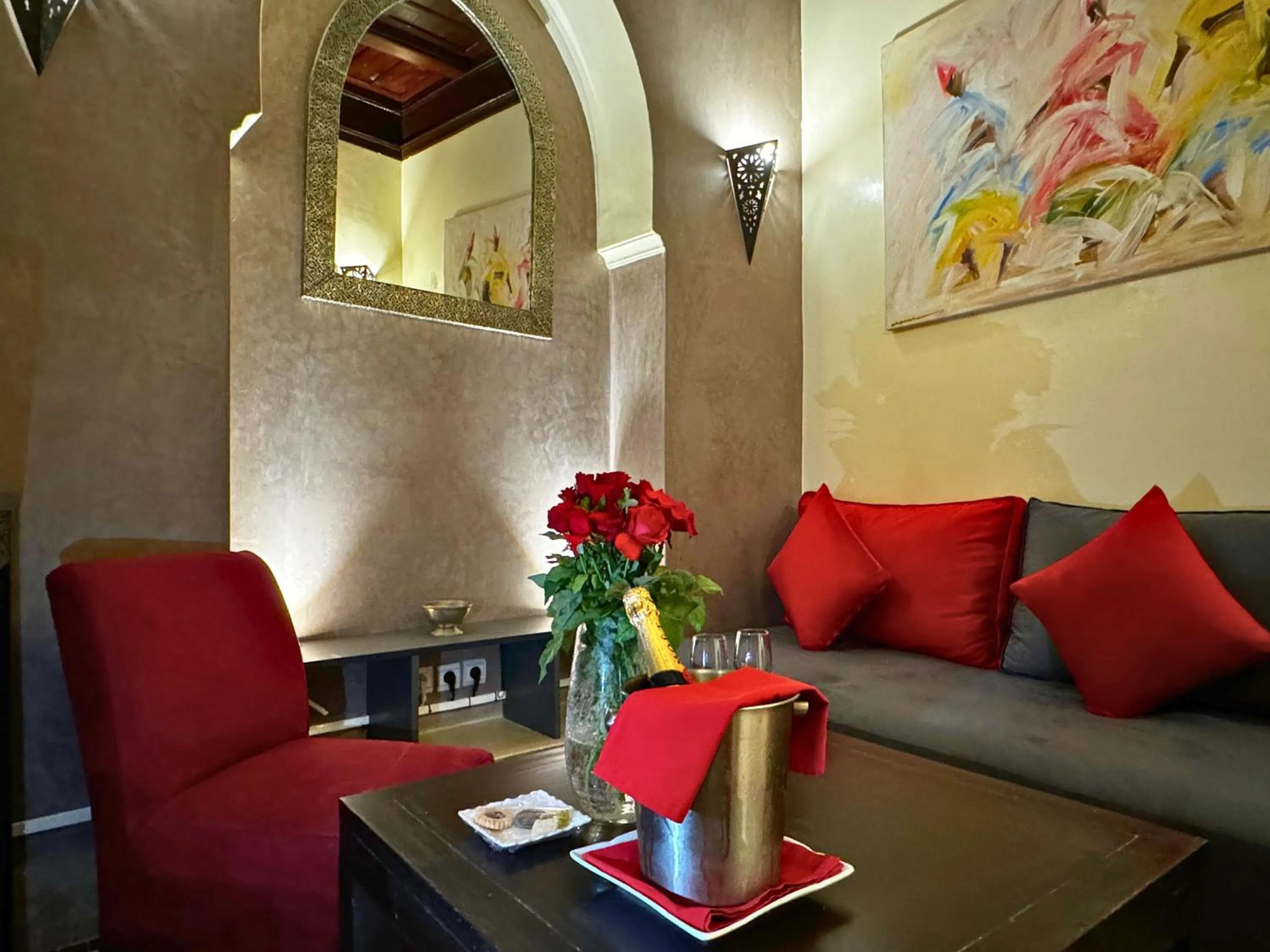 Living room in Riad Casa Lalla