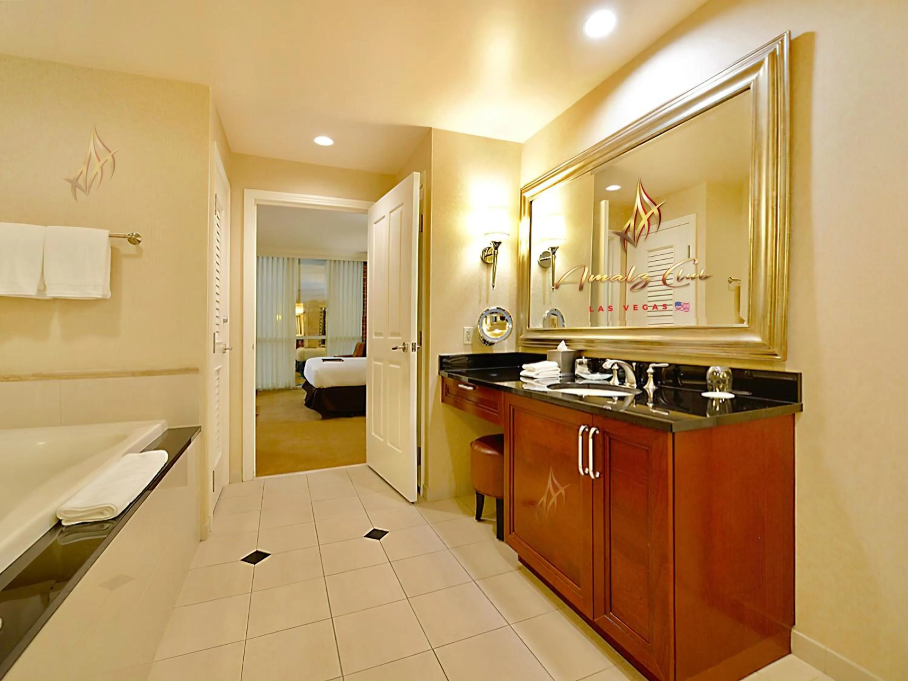 Bathroom in Amalz 2 Bedroom 3 Bathroom Balcony Suites at Mgm Signature !