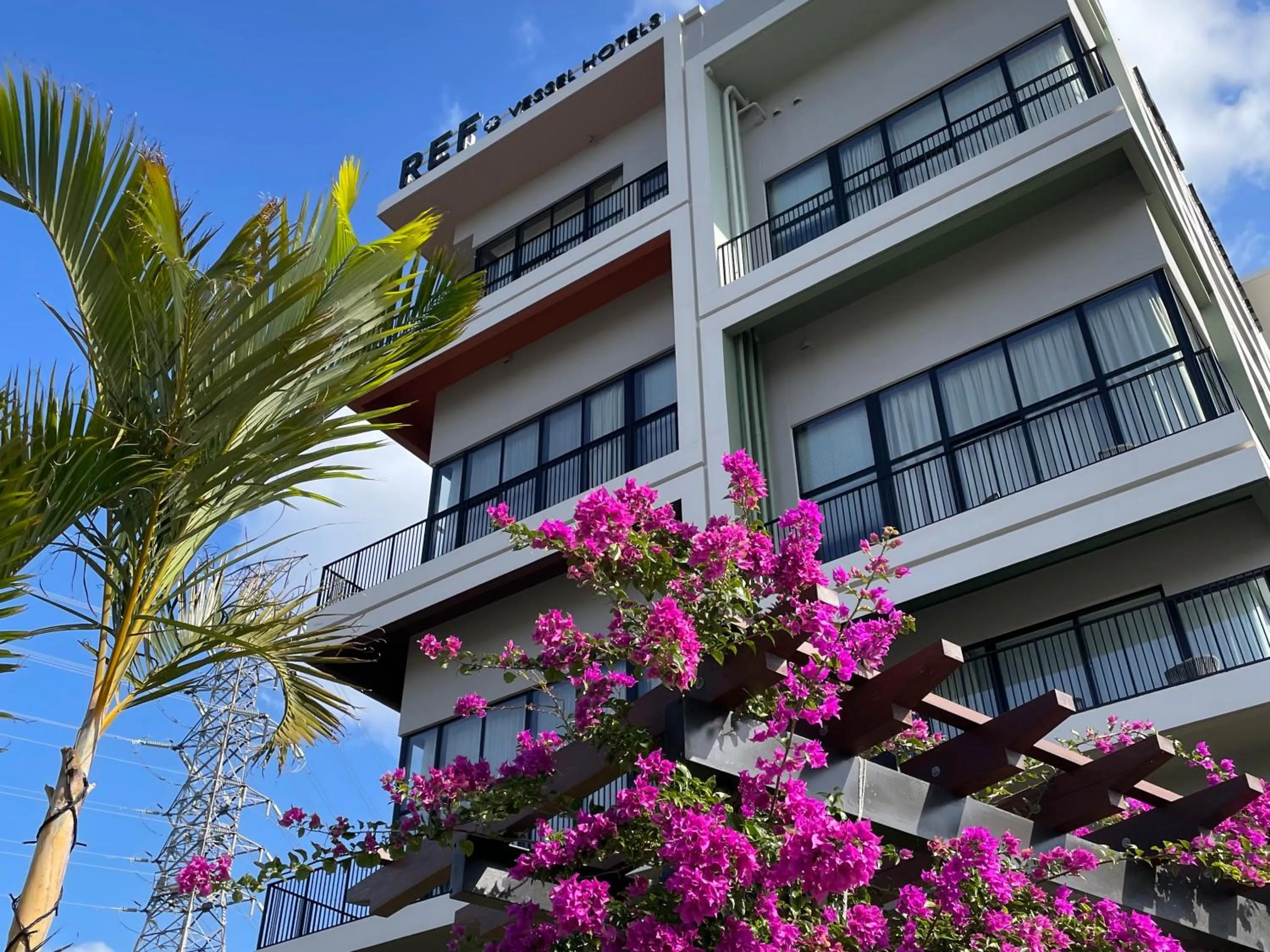 Property building in REF Okinawa Arena by VESSEL HOTELS