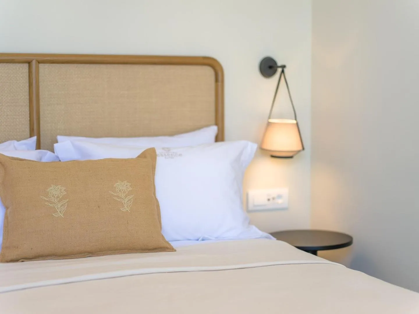 Decorative detail, Bed in Argostoli Essence Suites