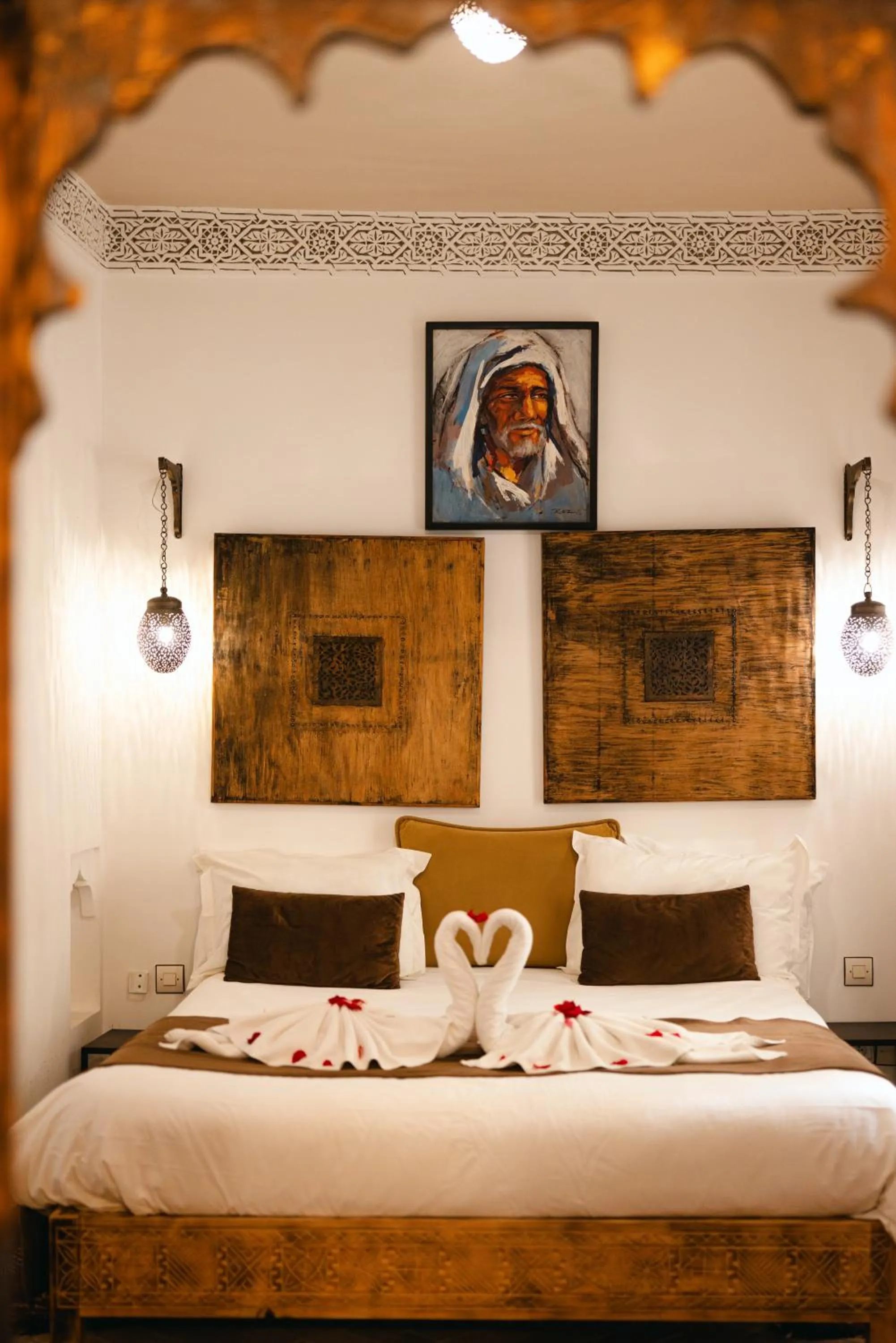 Bed in Riad Anya & SPA