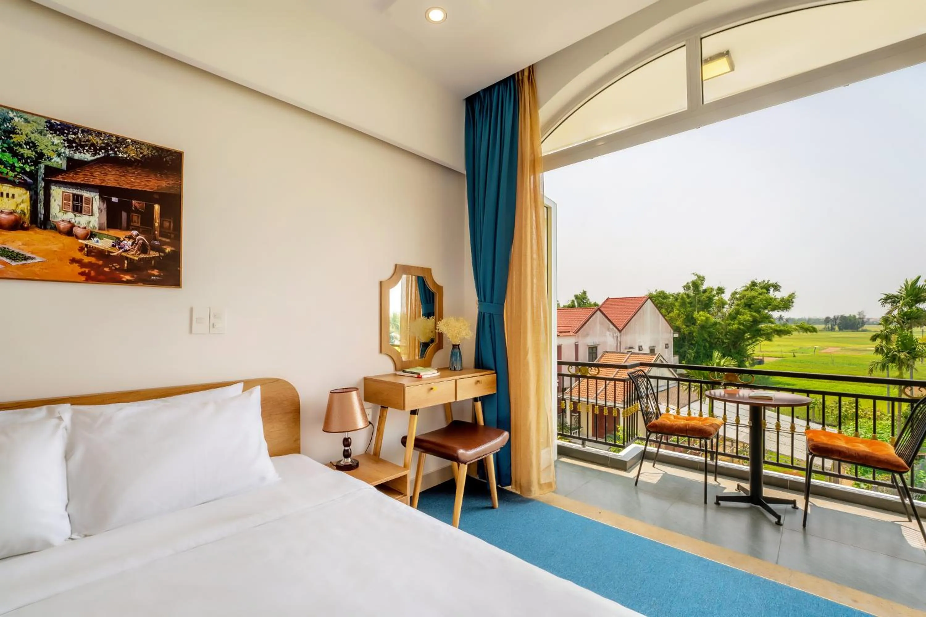 Balcony/Terrace, Bed in Sam Retreat Hoi An Villa - Peaceful Rice-Field Retreat, 10 Minutes to Hoi An Old Town