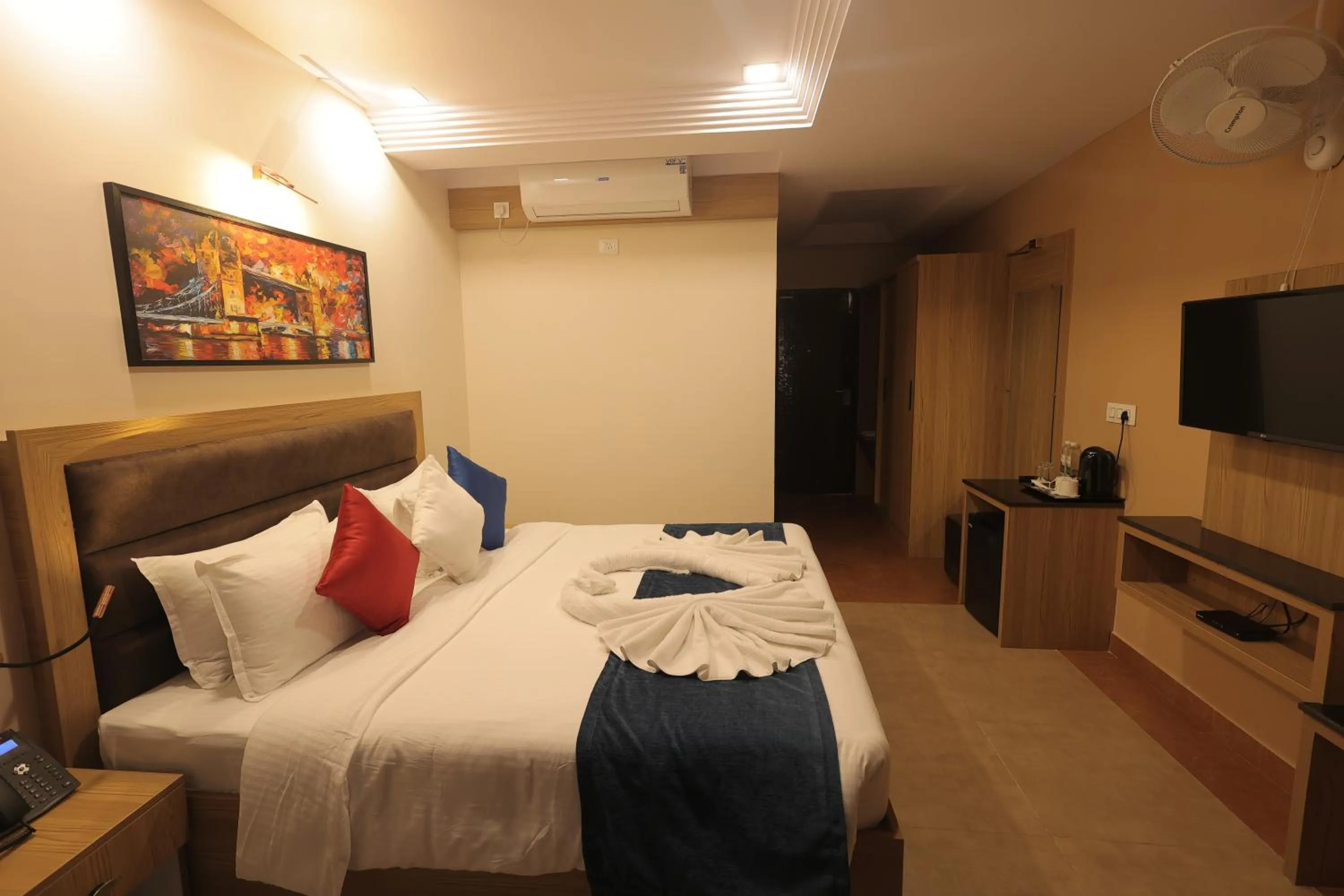 Photo of the whole room, Bed in MJ Avyanna Resort & Convention Centre, Bengaluru