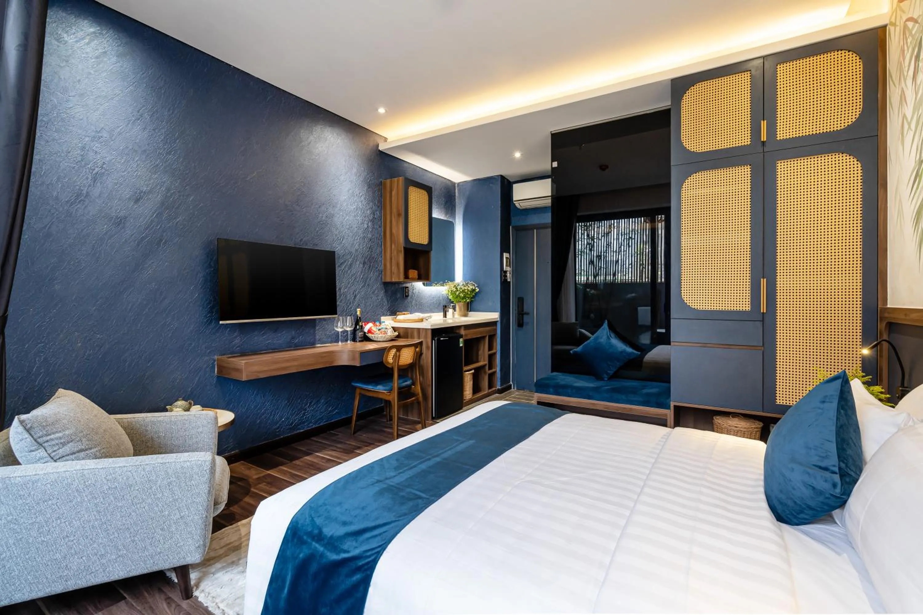 Bed in KunKin Garden Aparthotel