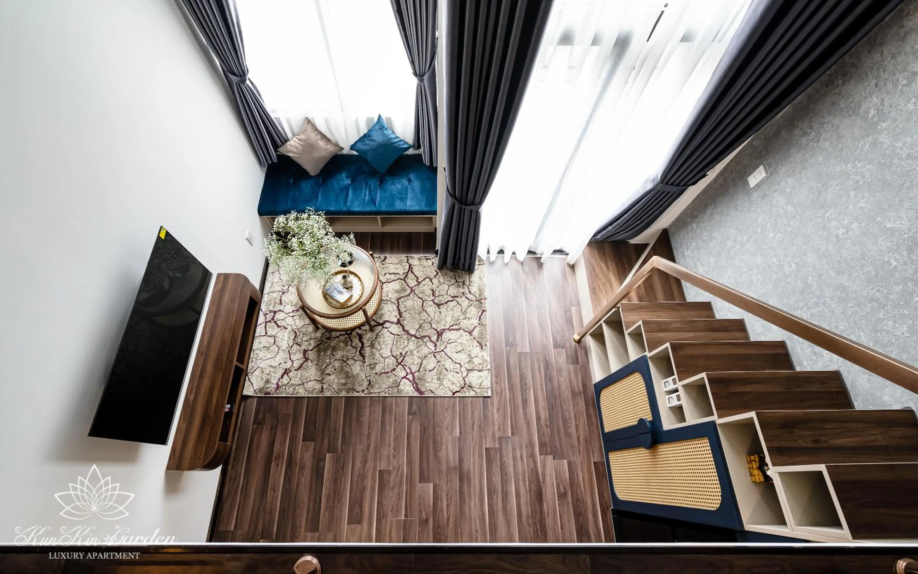 Living room in KunKin Garden Aparthotel