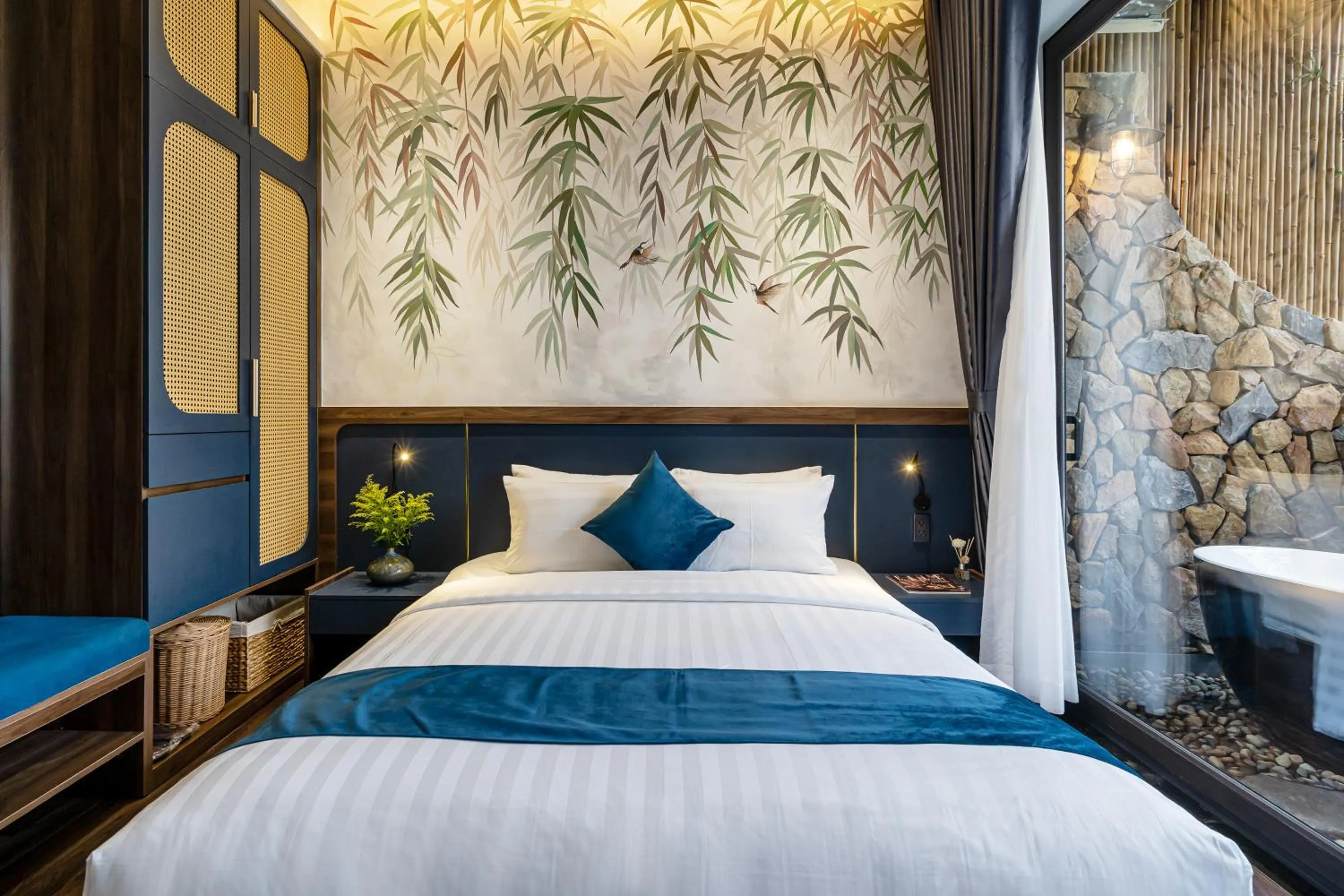 Bed in KunKin Garden Aparthotel