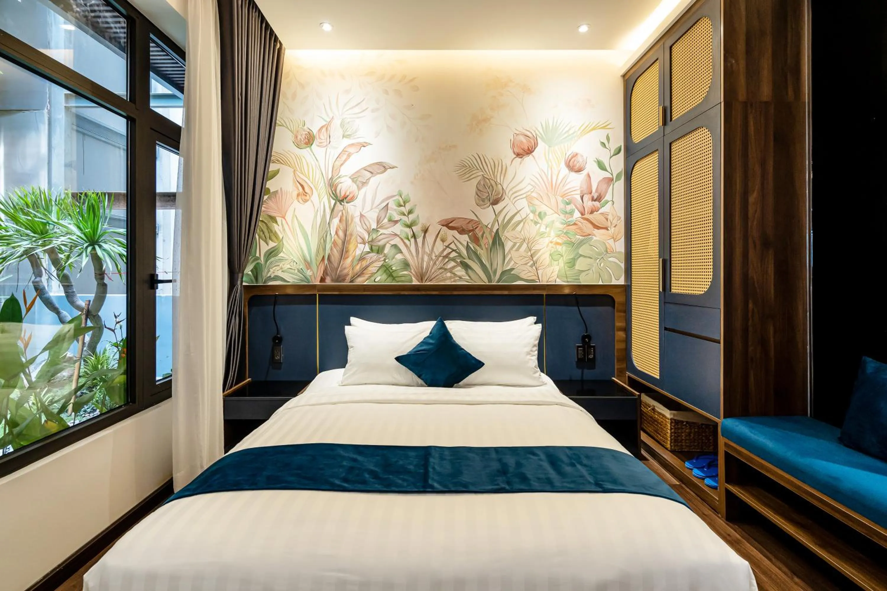 Bed in KunKin Garden Aparthotel