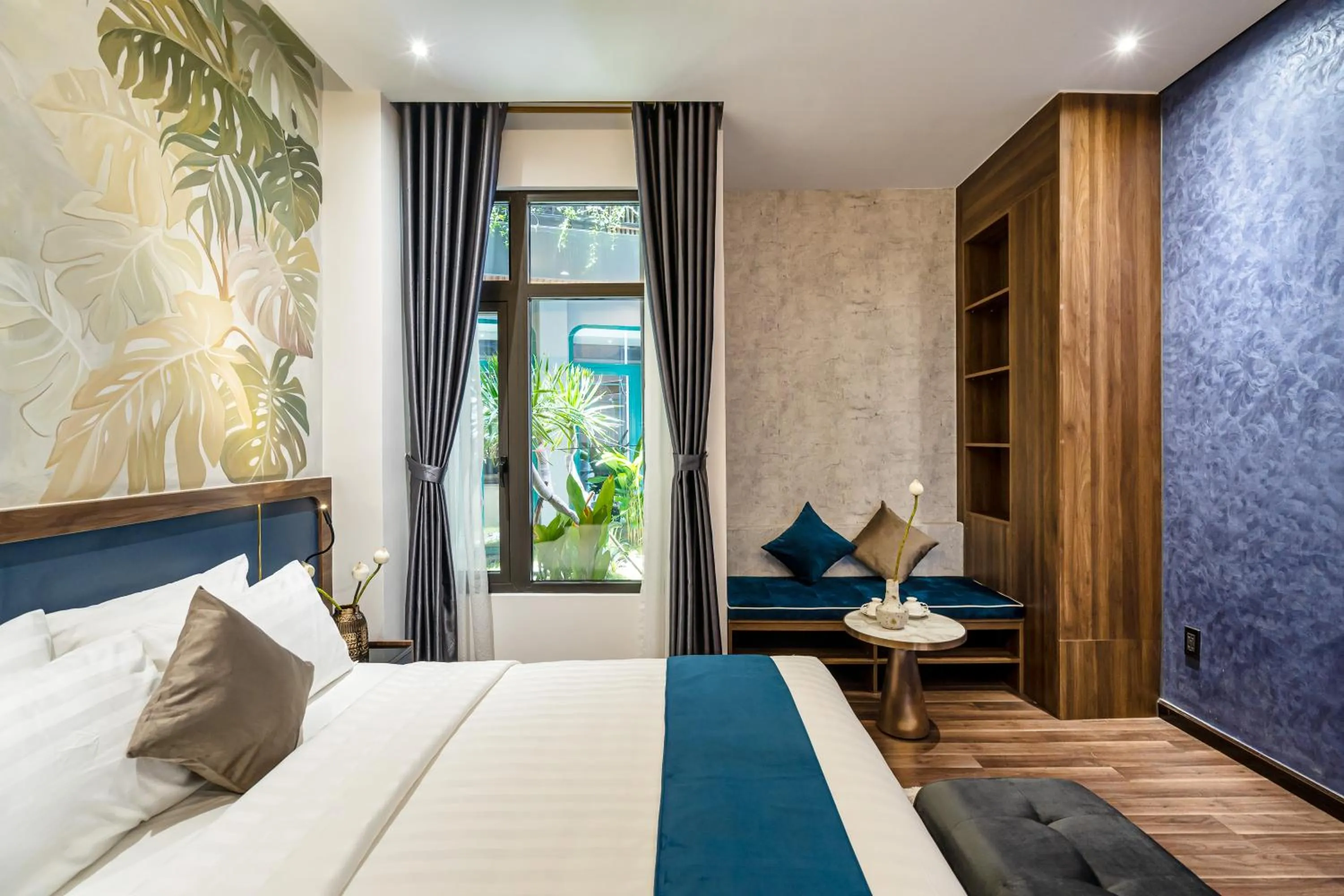 Bed in KunKin Garden Aparthotel