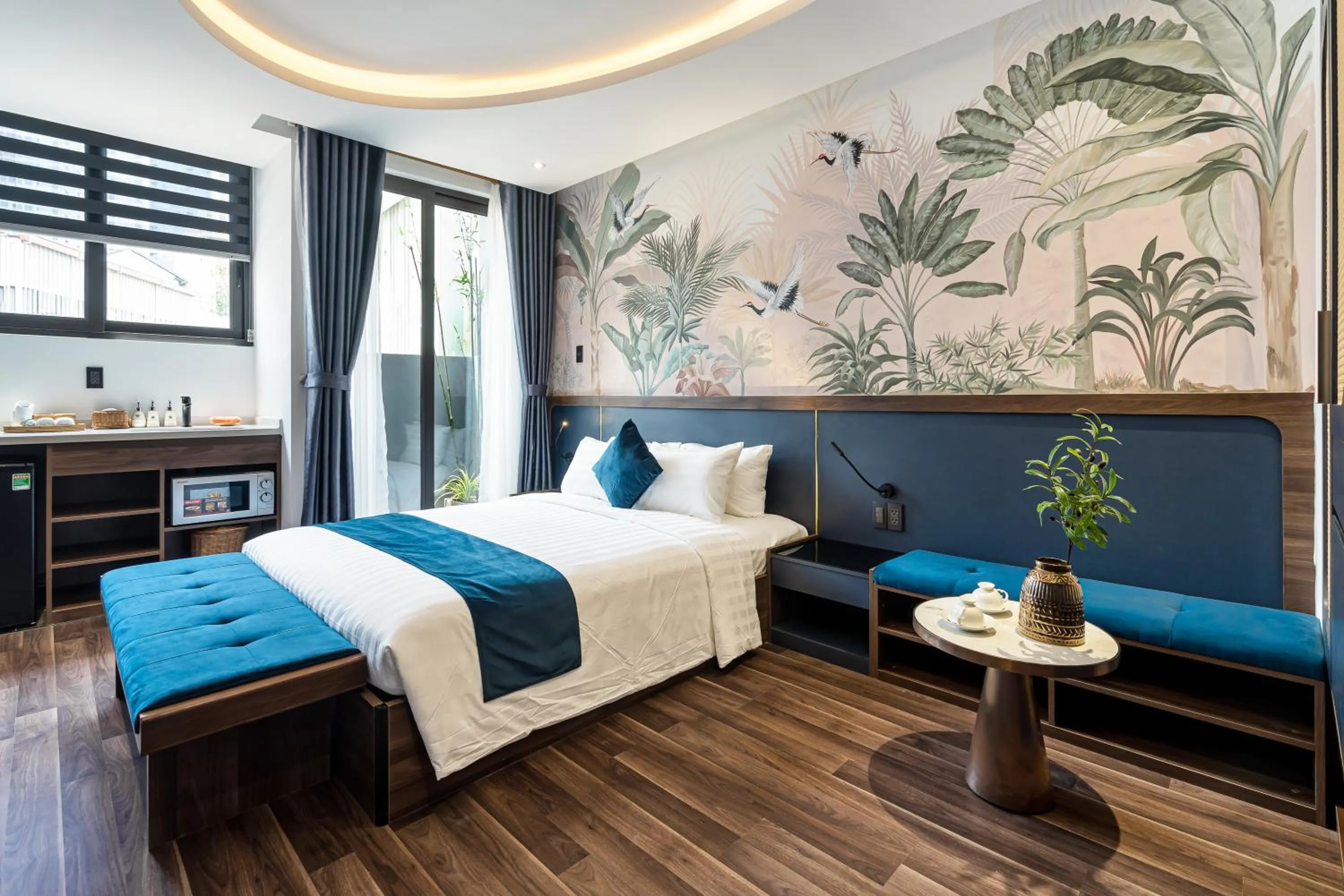 Bed in KunKin Garden Aparthotel