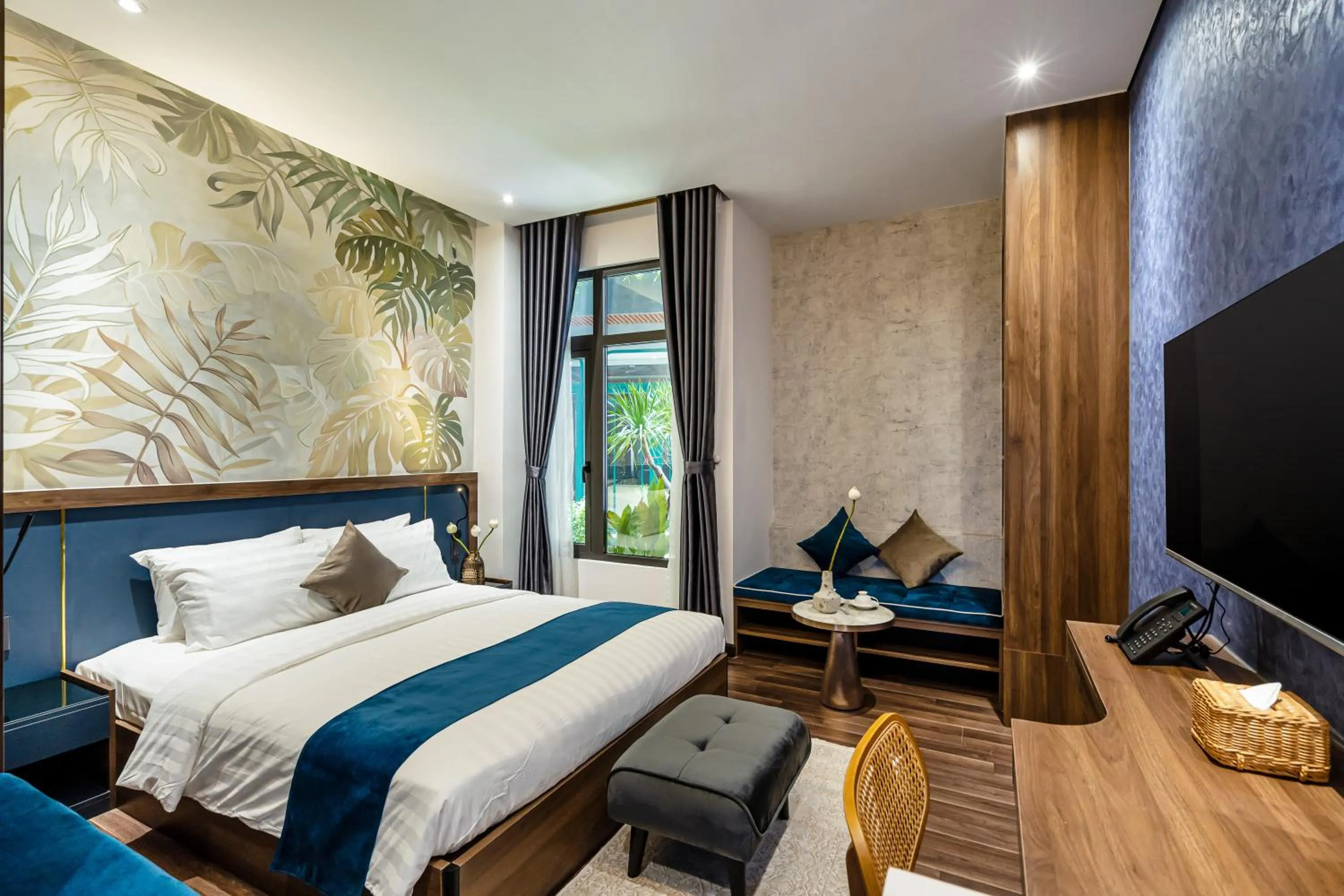 Bed in KunKin Garden Aparthotel