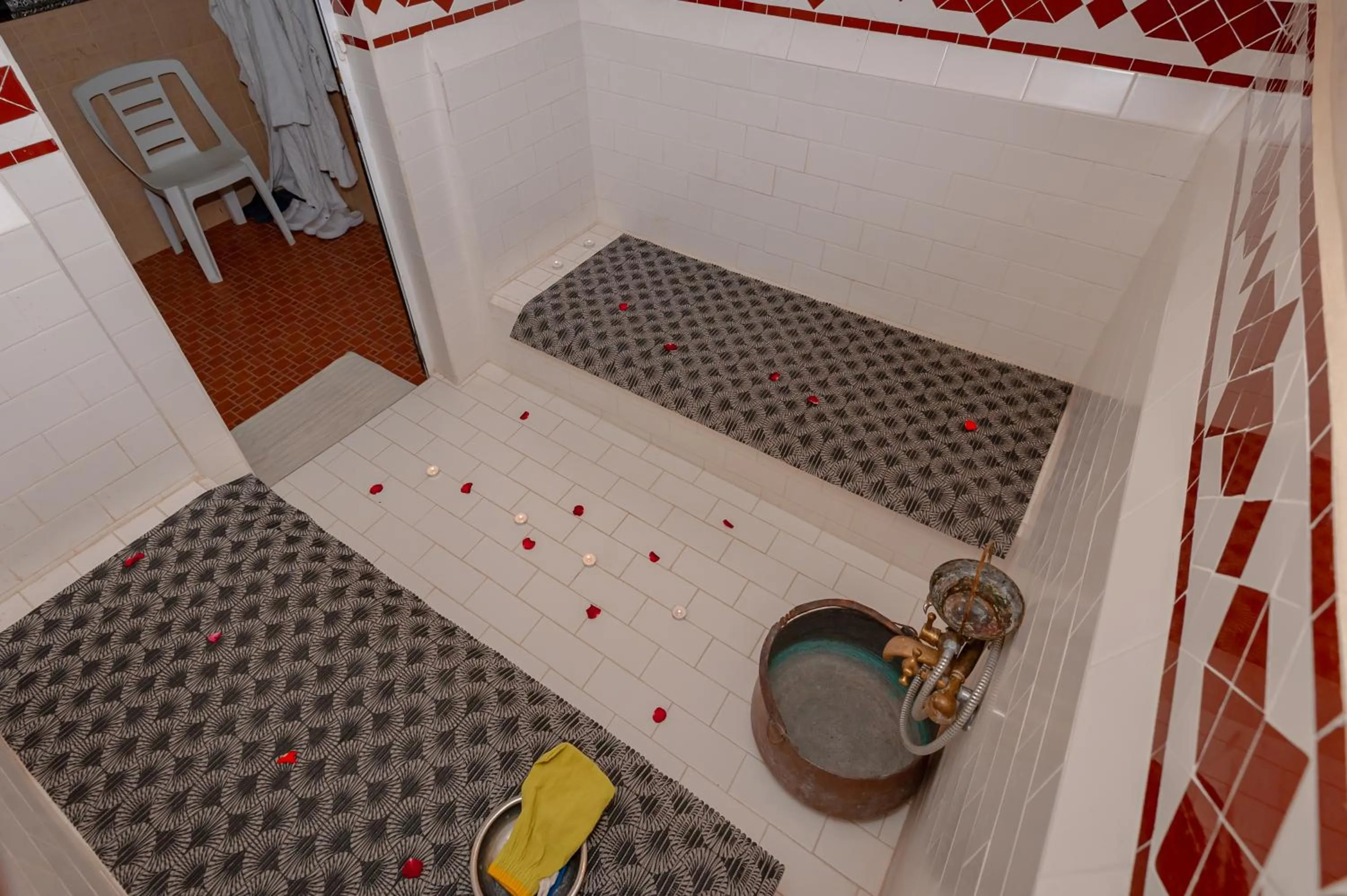 Steam room, Bed in Riad Losra