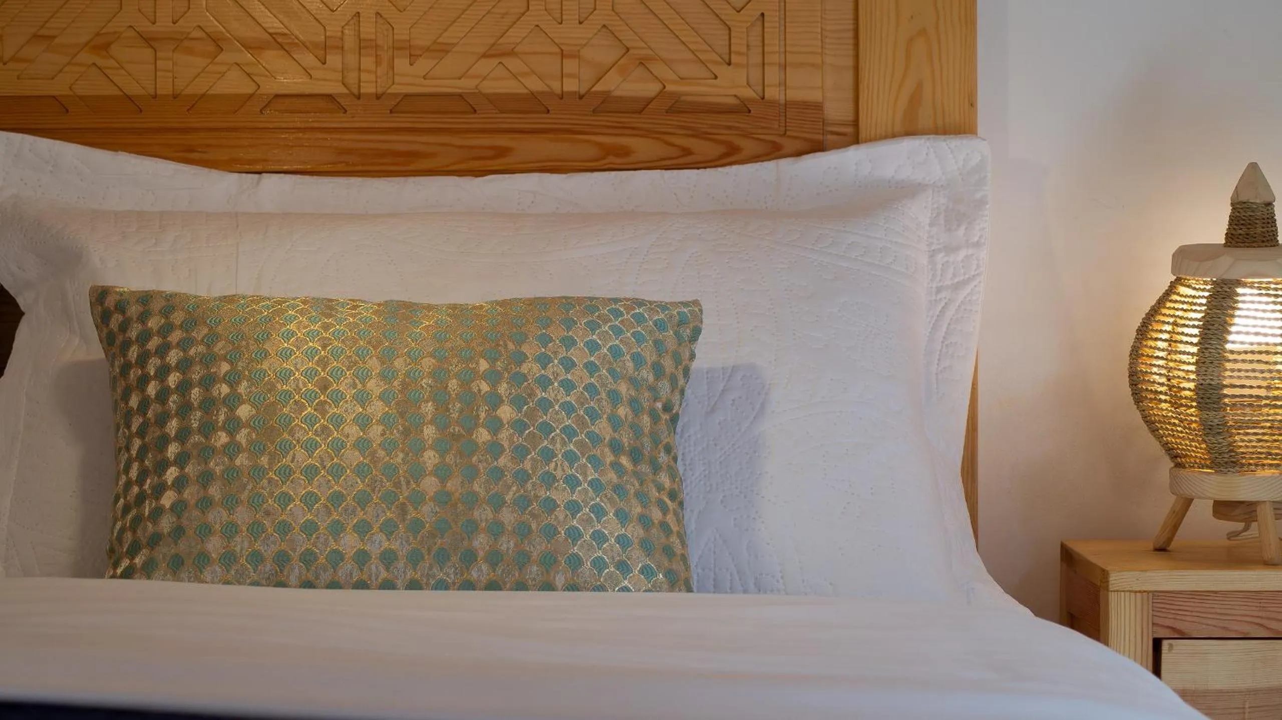 Decorative detail, Bed in Riad Al Manara