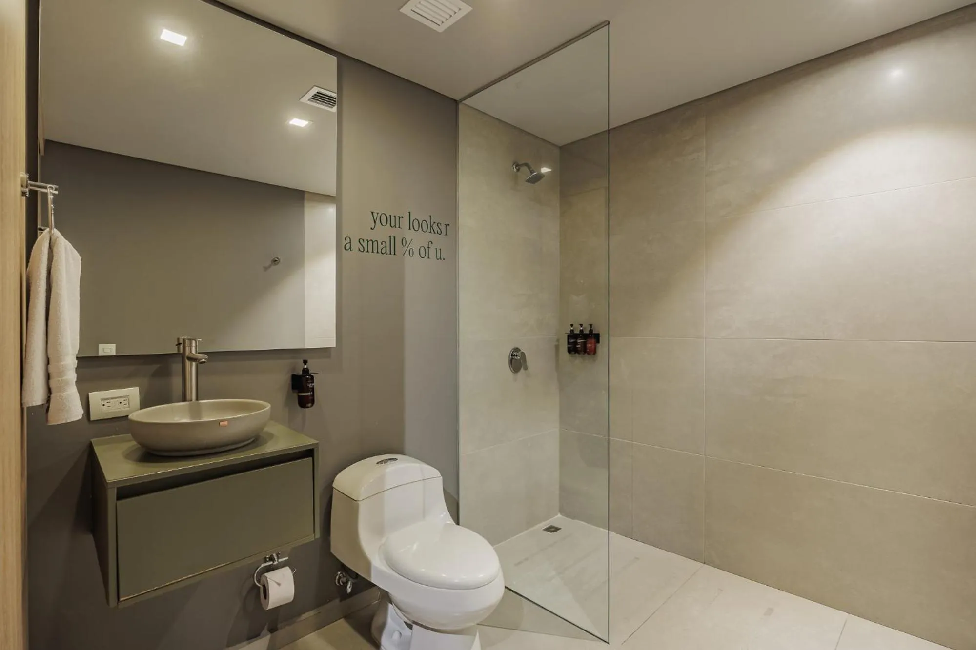 Shower in Versus Hotel