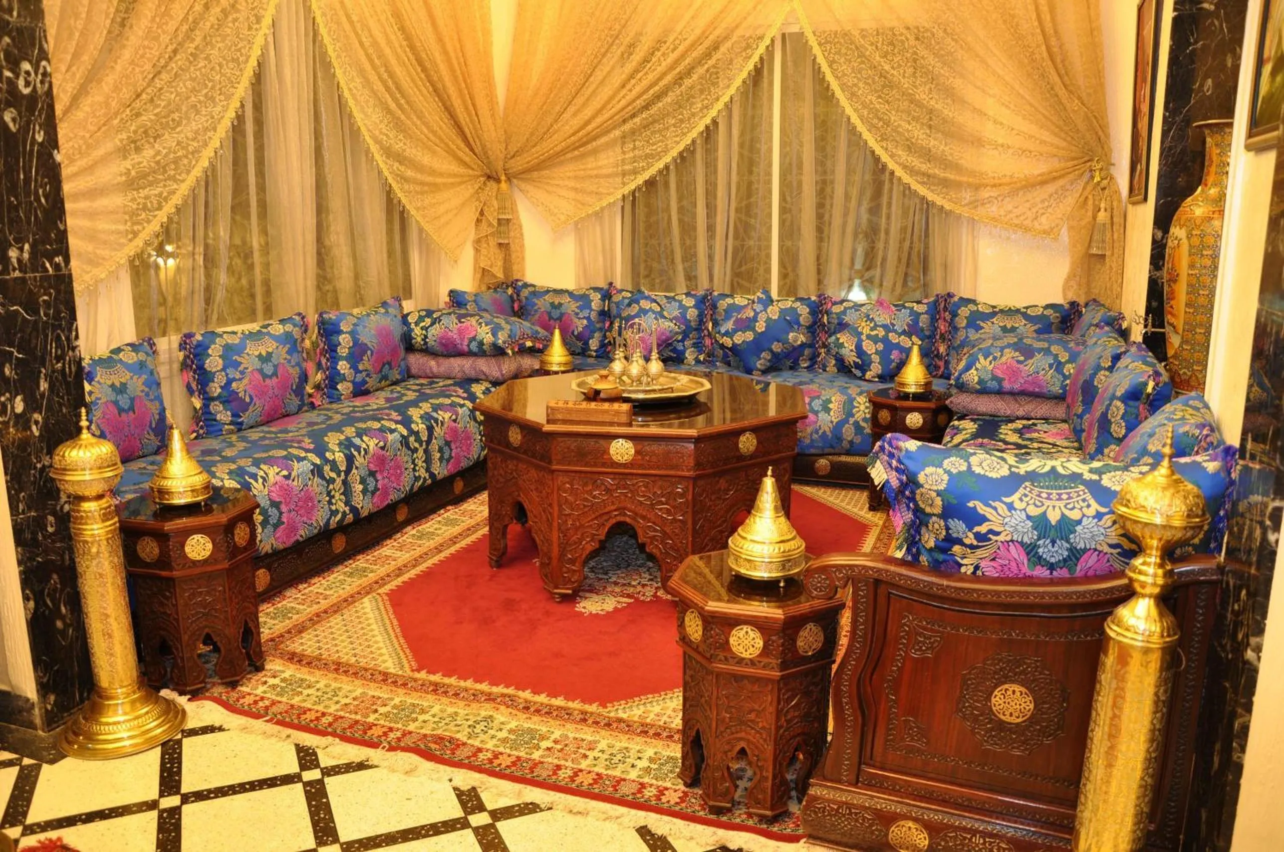 Decorative detail, Seating Area in Dar Aliane