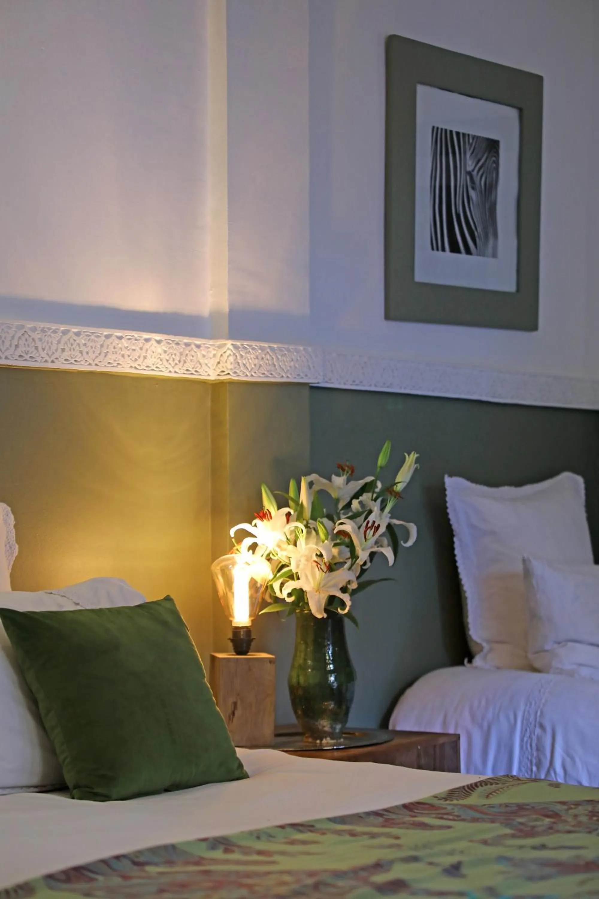 Decorative detail, Bed in Riad Anyssates