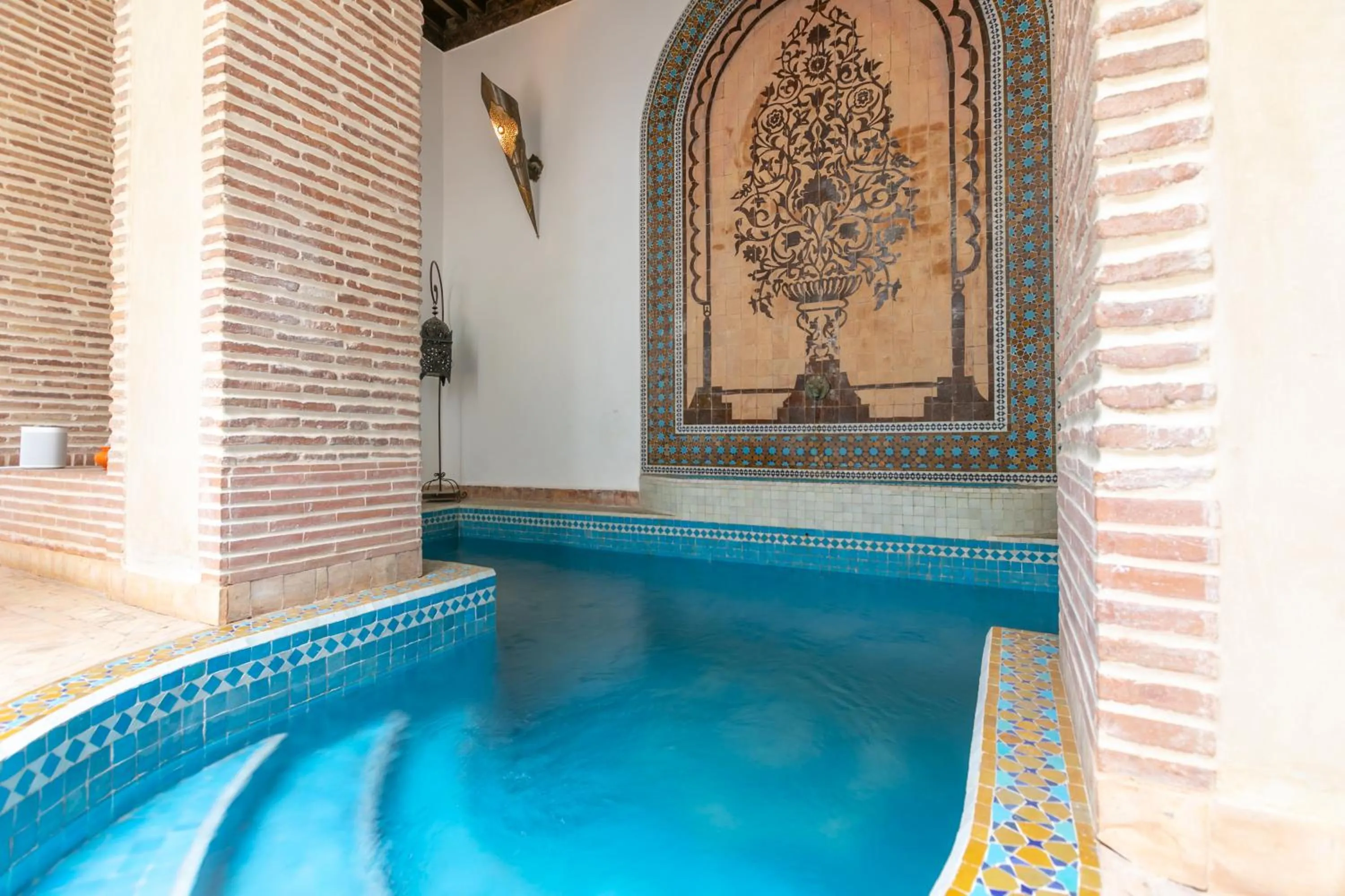 Pool view in Riad Les Trois Palmiers El Bacha