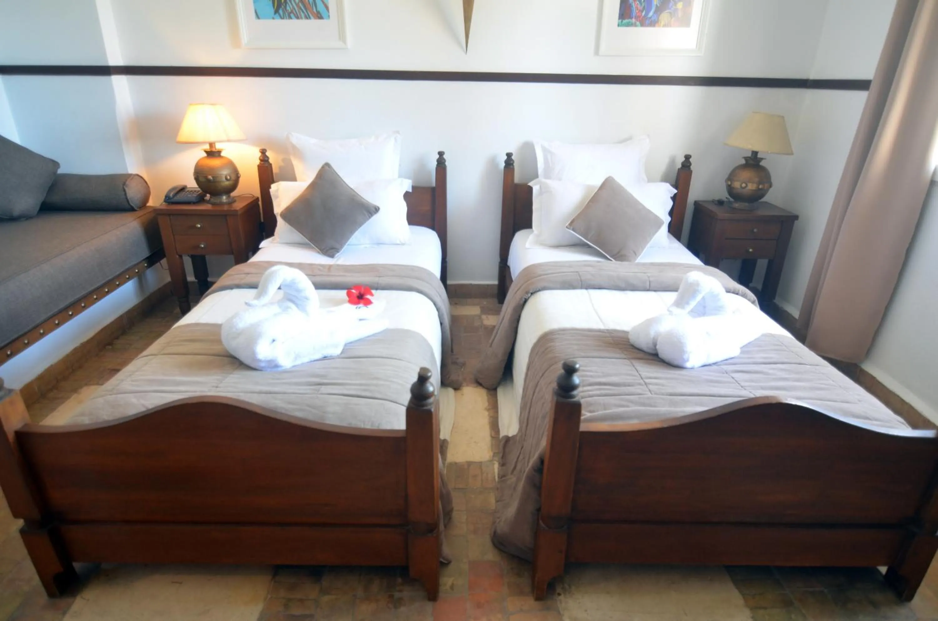 Bed in Hôtel Océan Vagabond