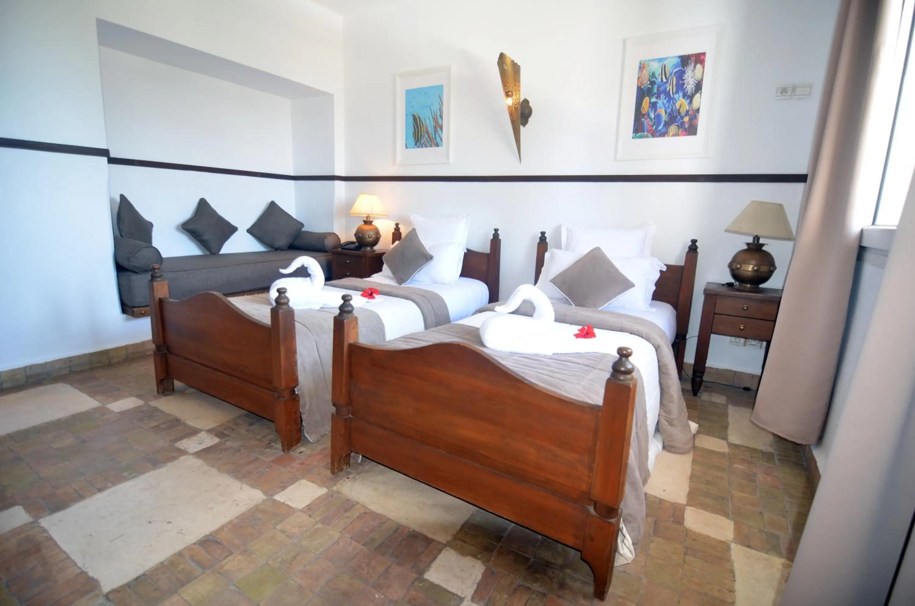 Bed in Hôtel Océan Vagabond