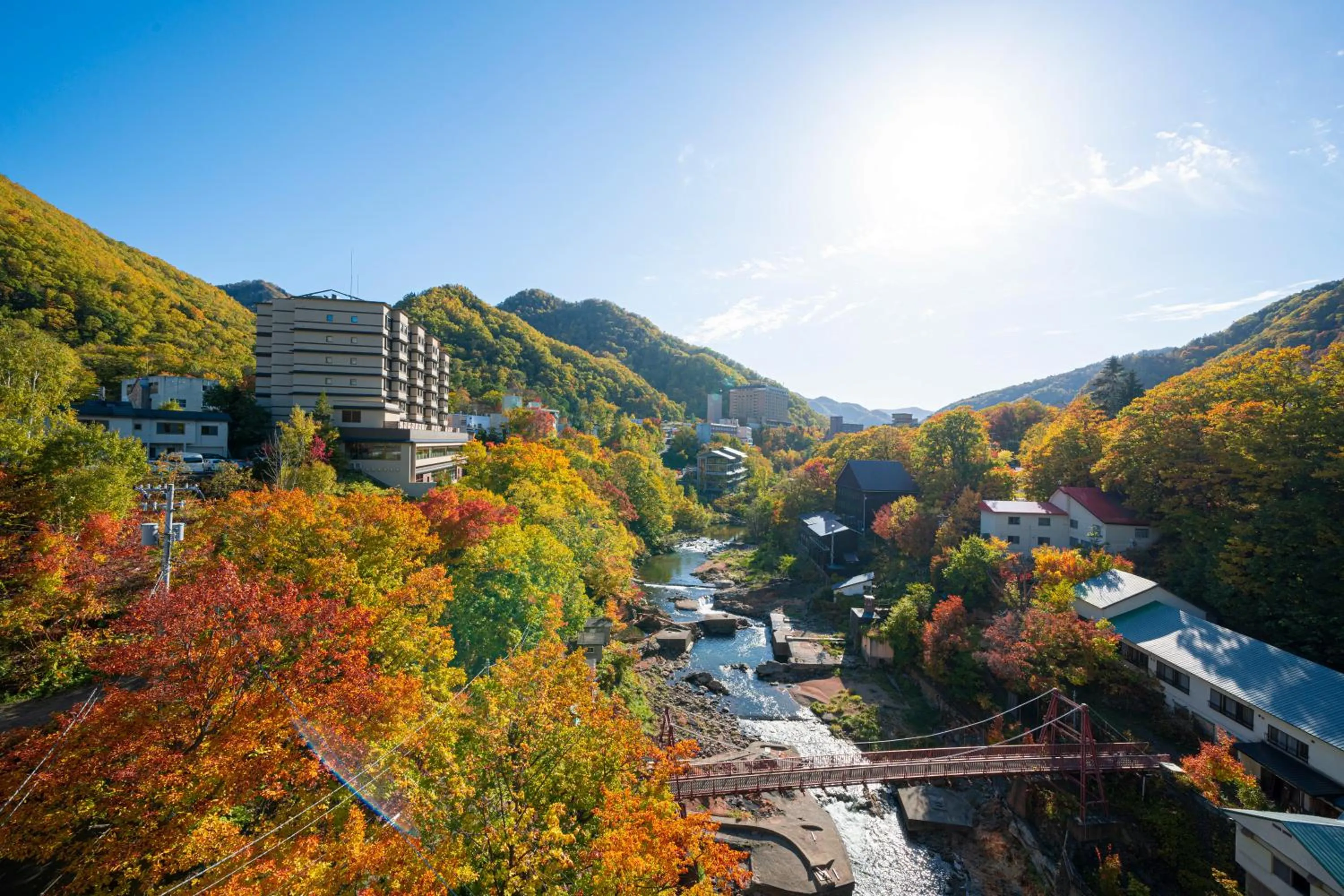 Neighbourhood in Jozankei Onsen Yurakusoan