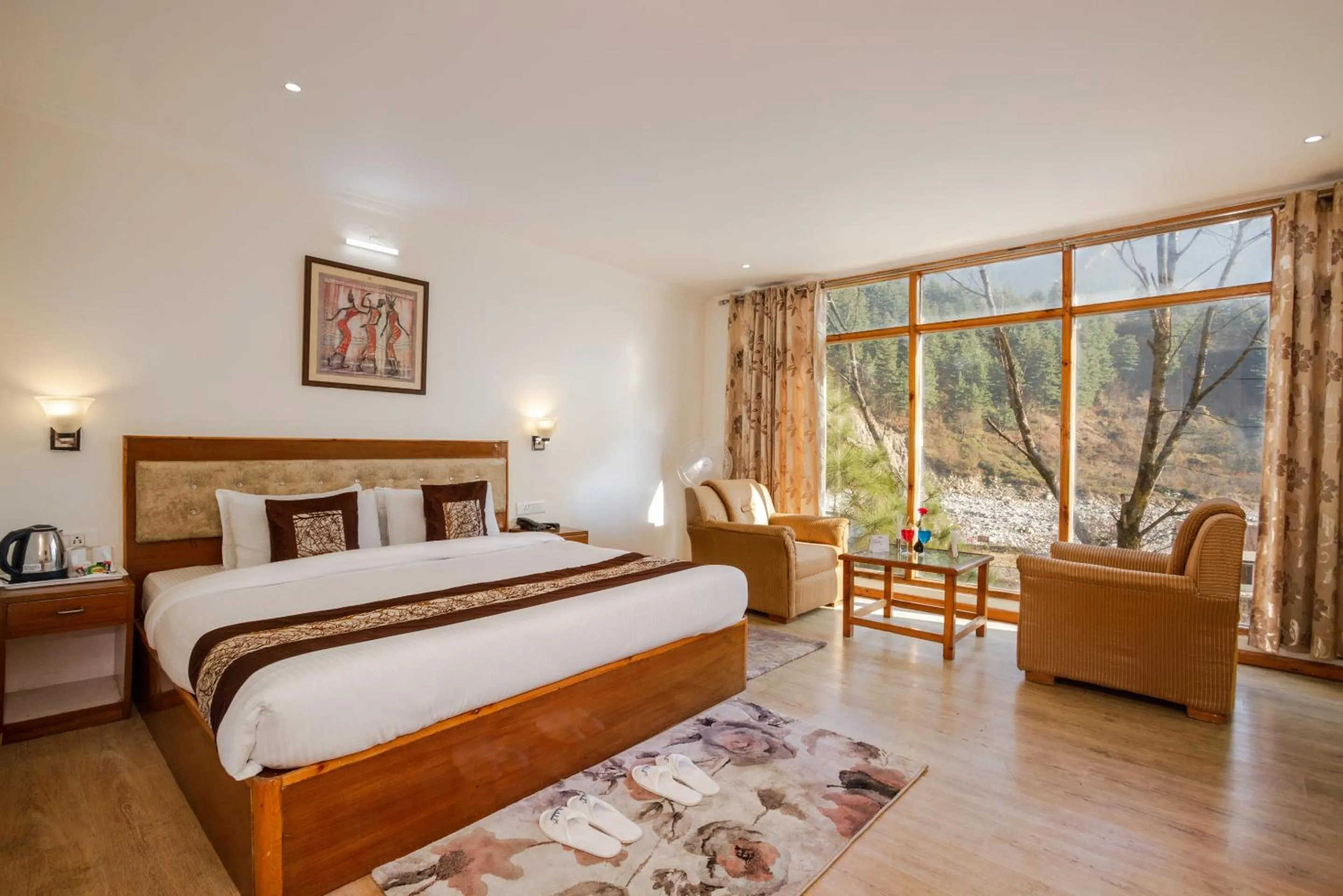 Bed in Vaayu Resorts And Spa