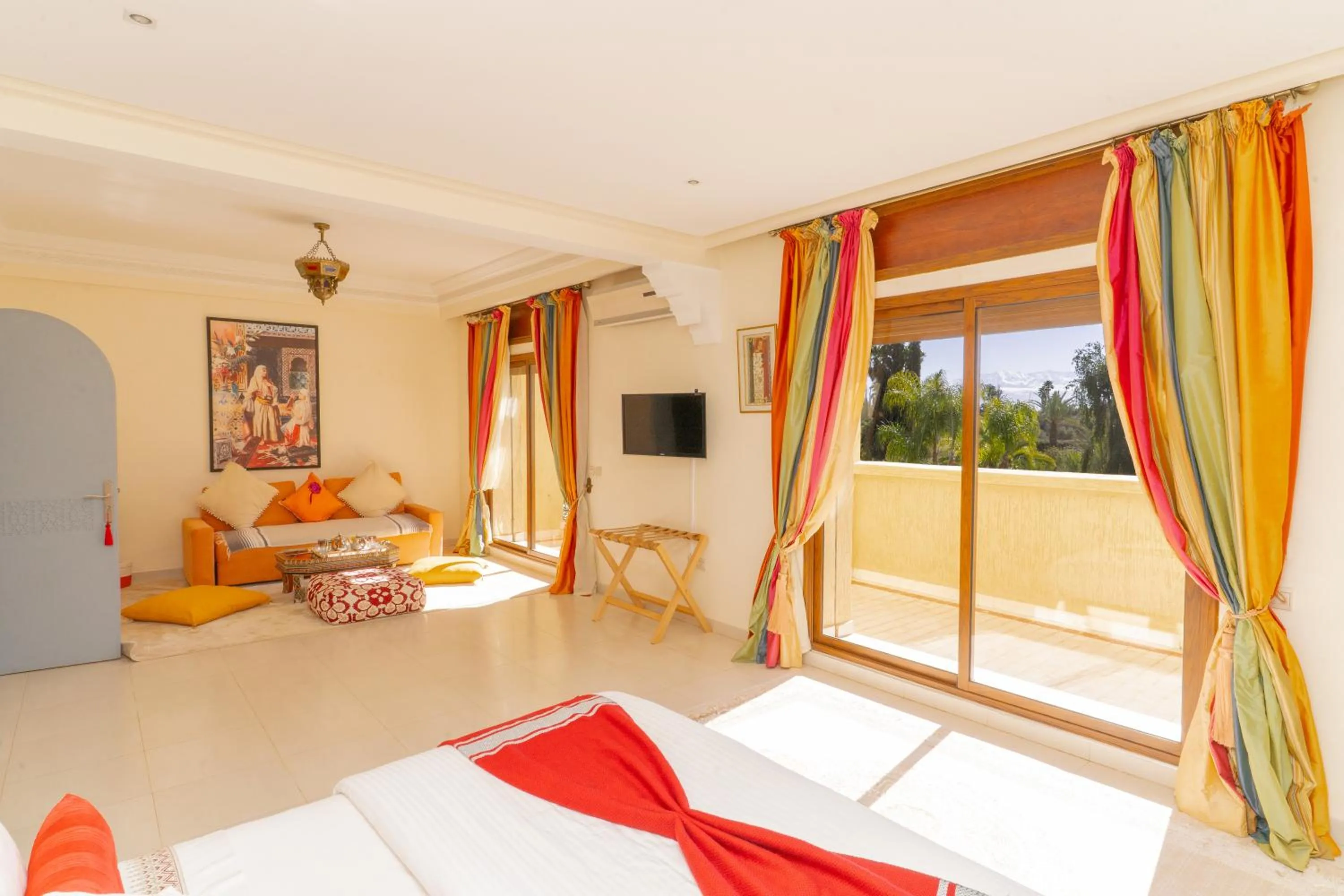 Patio, Bed in Palais les sources de l'atlas, Padel & spa